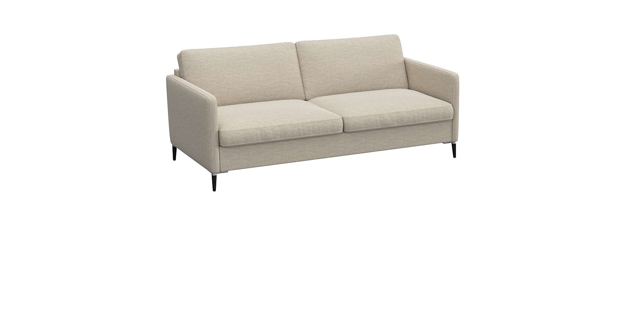 FLEXLUX 2,5-Sitzer »Fiore, super bequem durch hochwertigen Sitzaufbau mit Kaltschaum«, schmale Armlehnen, Füße Alu+schwarz