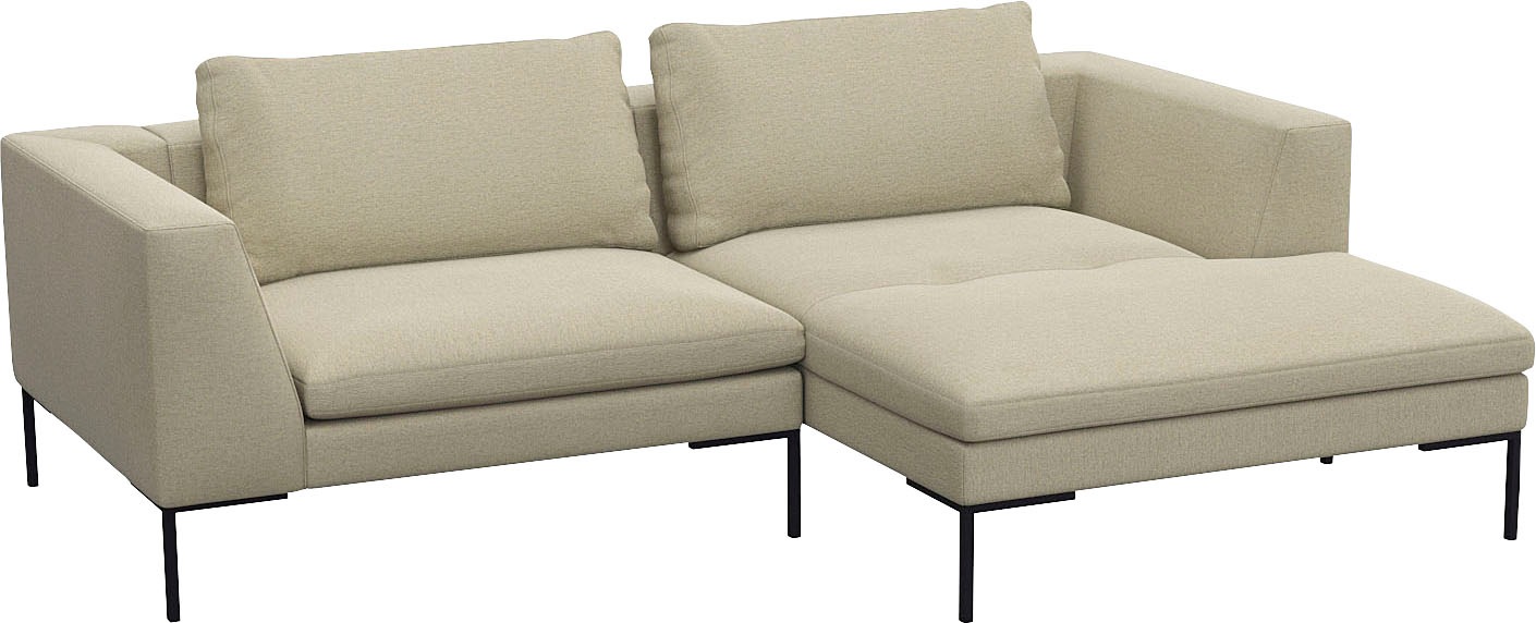 FLEXLUX Ecksofa »Loano, superbequemer Sitzkomfort durch Kaltschaum im Sitz, L-Form«, modernes Sofa, frei im Raum stellbar, lose Kissen, hoher Fuß