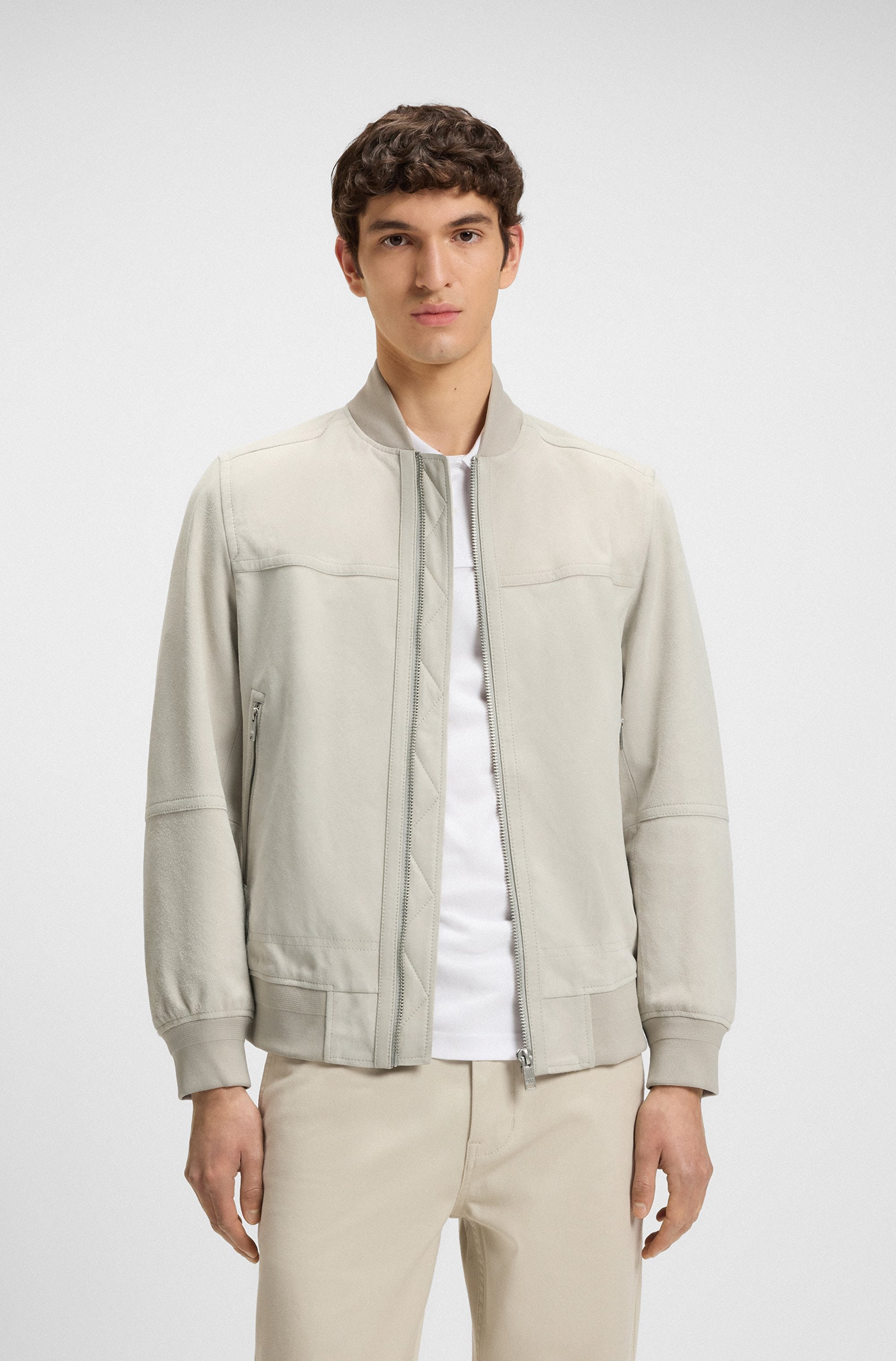 BOSS ORANGE Lederjacke "Johice", aus weichem Ziegennappaleder günstig online kaufen
