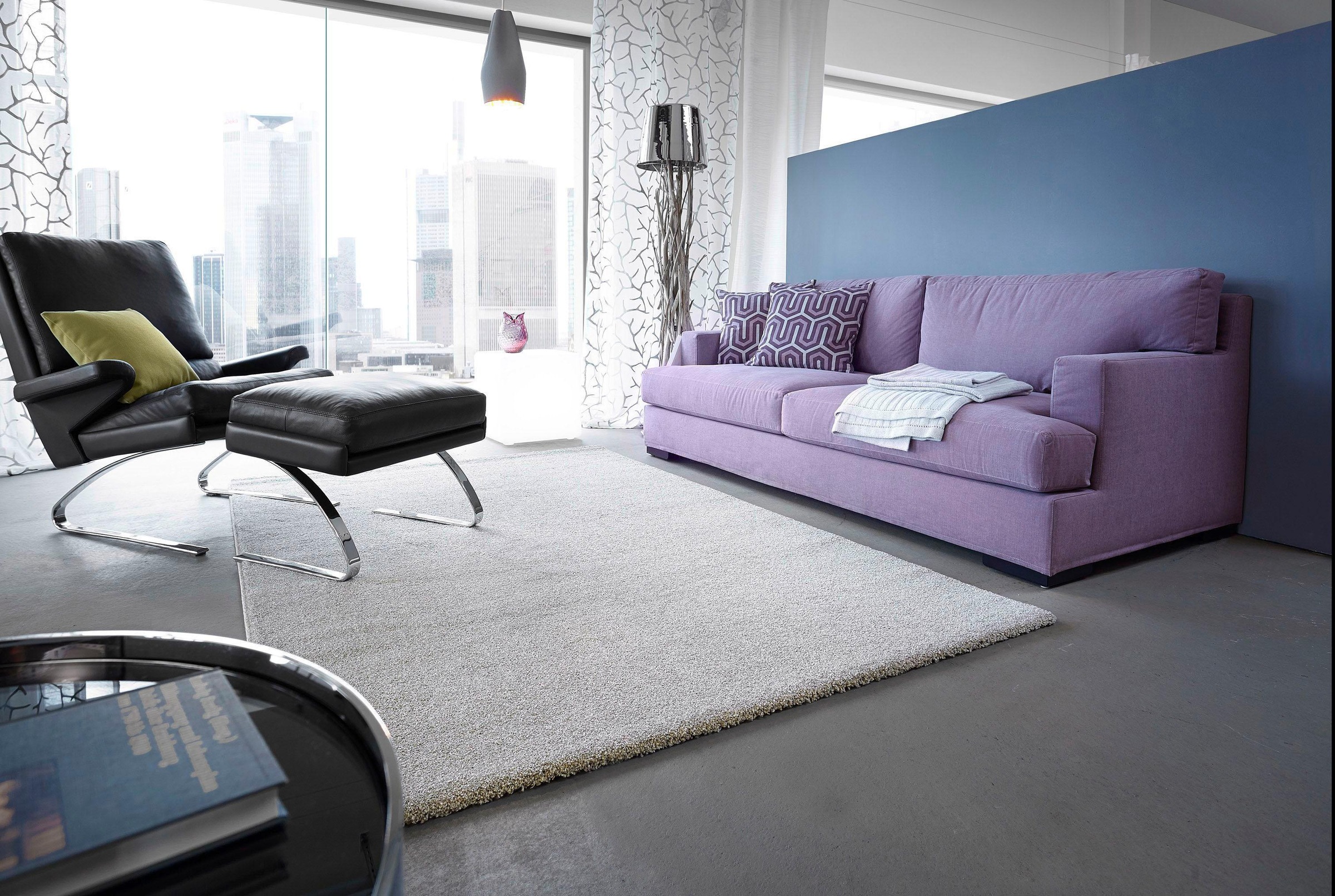 ASTRA Teppich "Samoa Uni" rechteckig 20 mm Höhe hochwertiger Kurzflor in vi günstig online kaufen