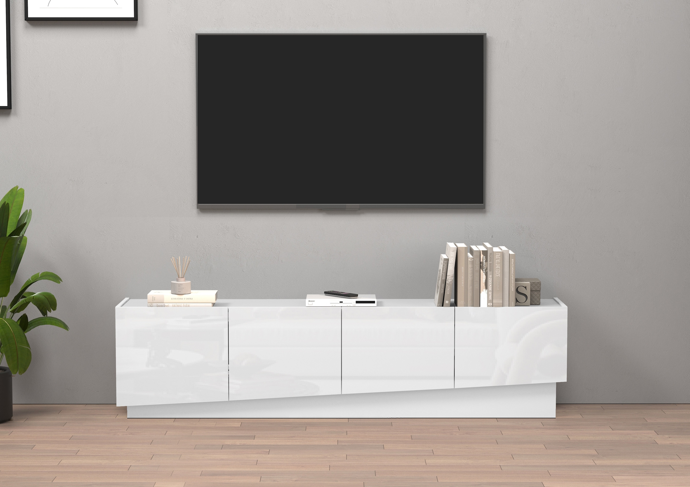 OTTO home Lowboard "VELA, Lowboard, Breite 180 cm, Design mit schrägen Türe günstig online kaufen