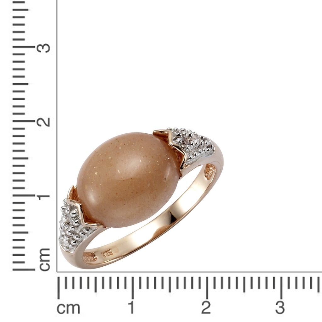 Zeeme Fingerring »925/- Sterling Silber Mondstein«