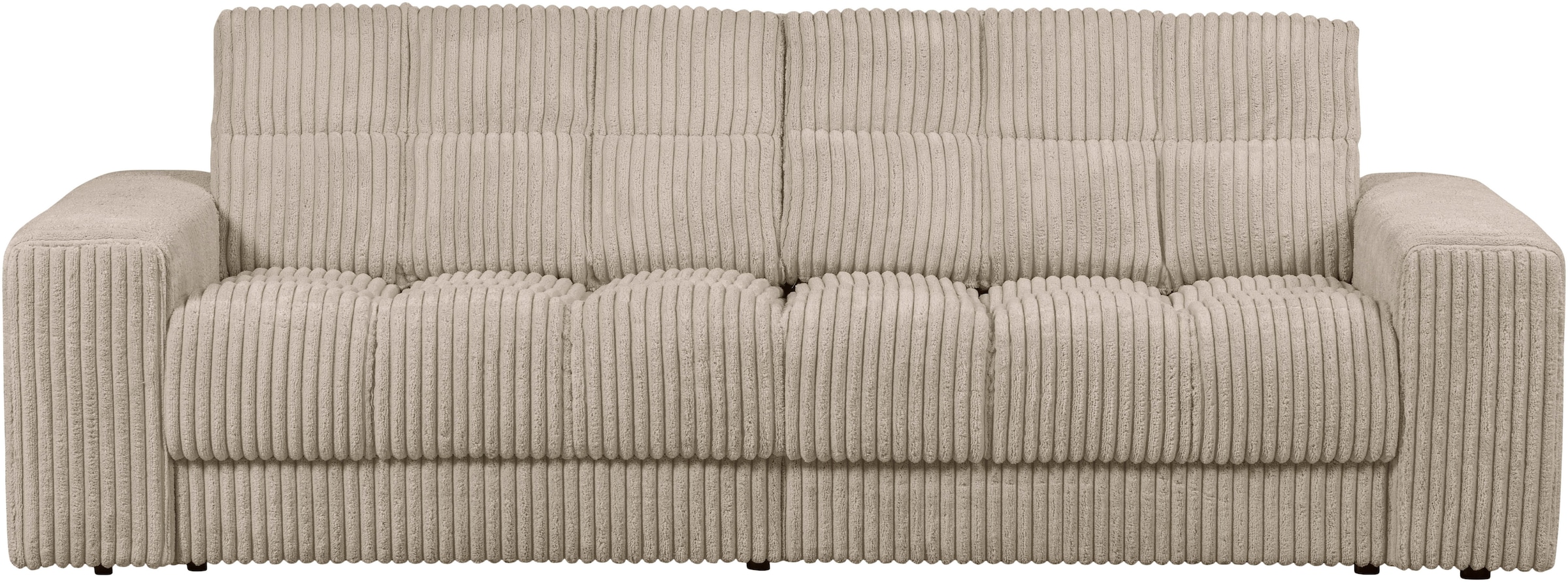 WOOOD 2-Sitzer "Second Date Rippenstoff, H 78 x B 226 x D 99 cm" Tragkraft 200 kg, Sehr hohe Verschleißfestigkeit, Pfleiglicht