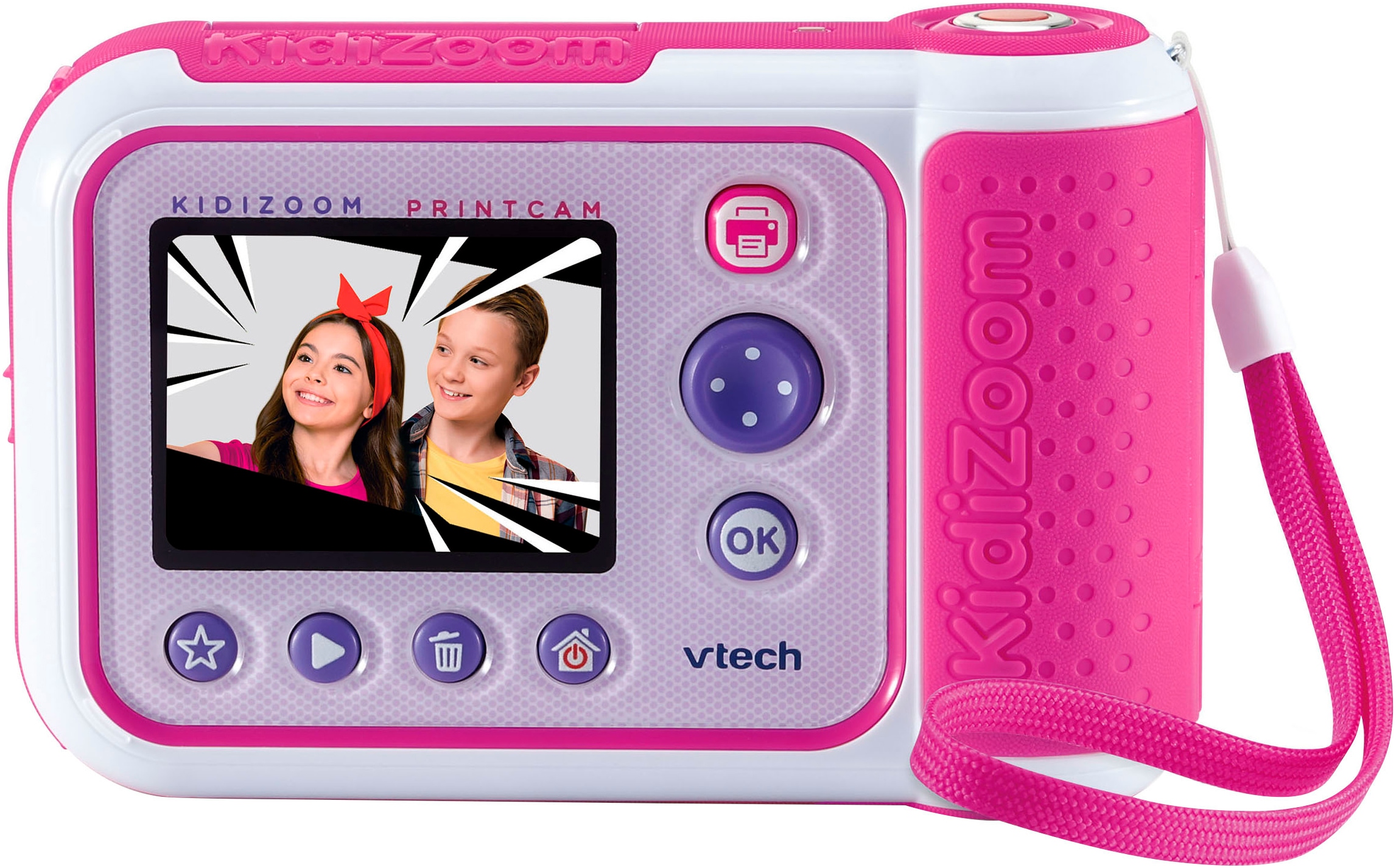 Vtech® Kinderkamera »KidiZoom Print Cam + Scrapbook Bundle«, 5 MP, mit eingebautem Thermodrucker, inkl, Thermopapier, Scrapbook + Stift