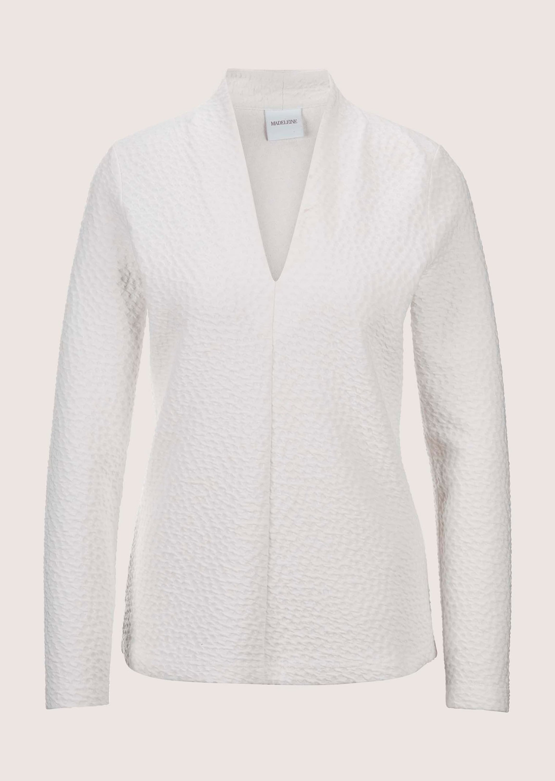 MADELEINE Kurzarmshirt "Langarmshirt Modernes Blusenshirt mit Struktur" günstig online kaufen