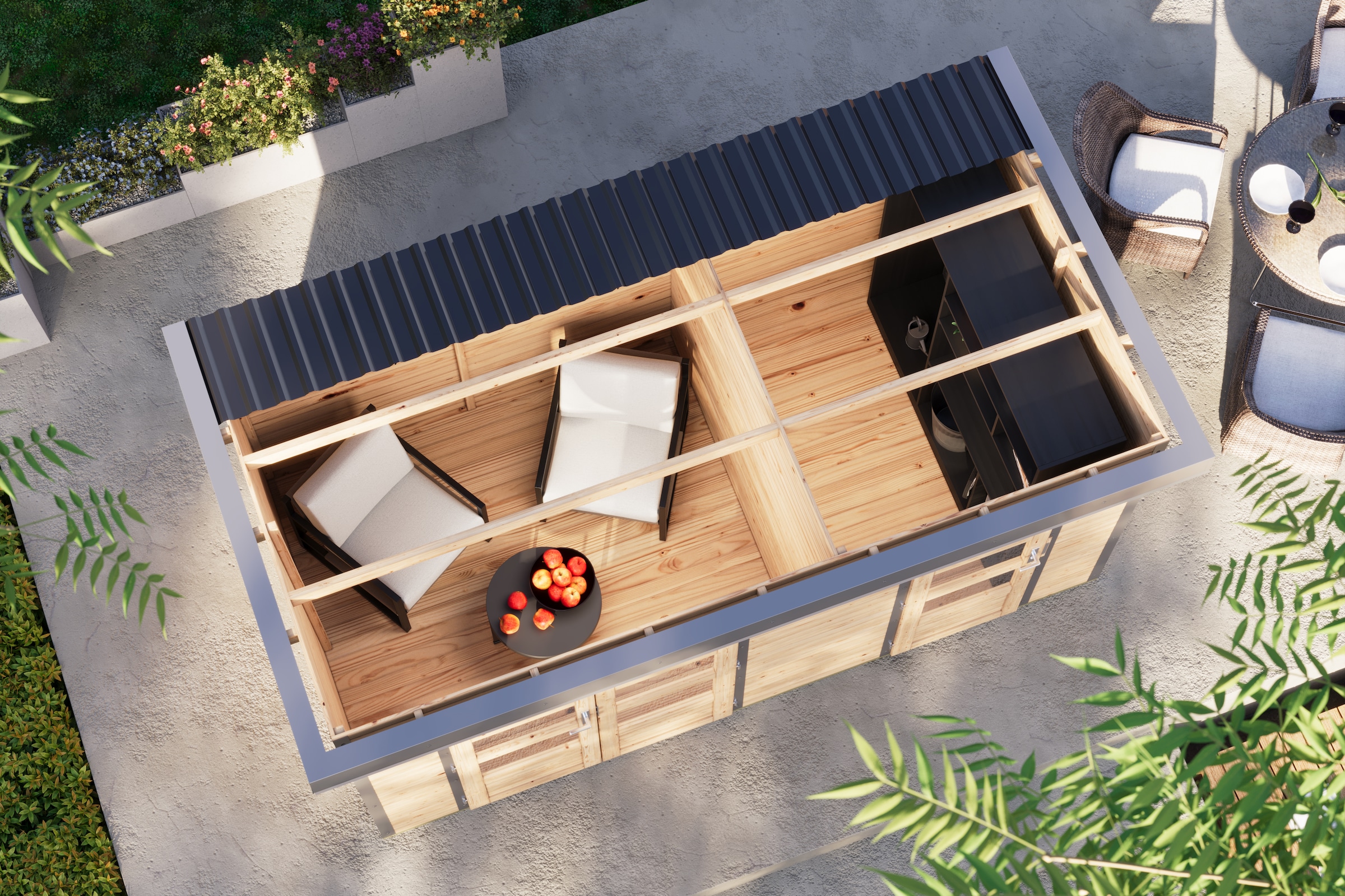 Karibu Gartenhaus »Merkurino, in verschiedenen Farben«