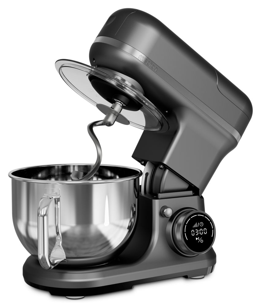 Medion® Küchenmaschine »MD 18430, 8 Geschwindigkeitsstufen, Impulsfunktion, 5L Rührschüssel«, Mit umfangreichem Zubehör-Set, Mixeraufsatz, Fleischwolf-Aufsatz