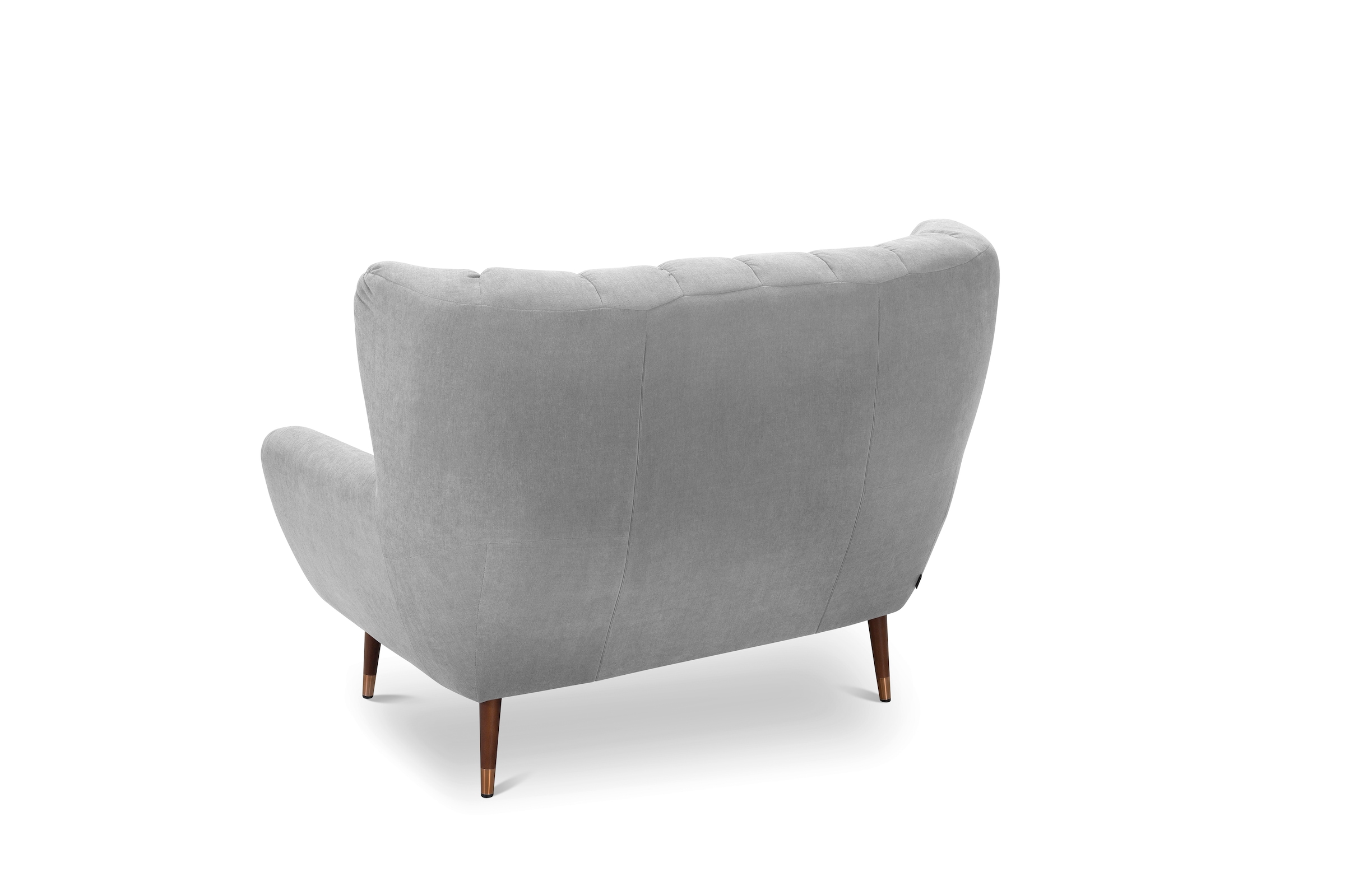 exxpo - sofa fashion 2-Sitzer »Polly, bequem mit hoher Rückenlehne, hohe Füße, Ohrensesselcouch«, Küchensofa, hochwertige Bezugsvarianten und aktuelle Farben