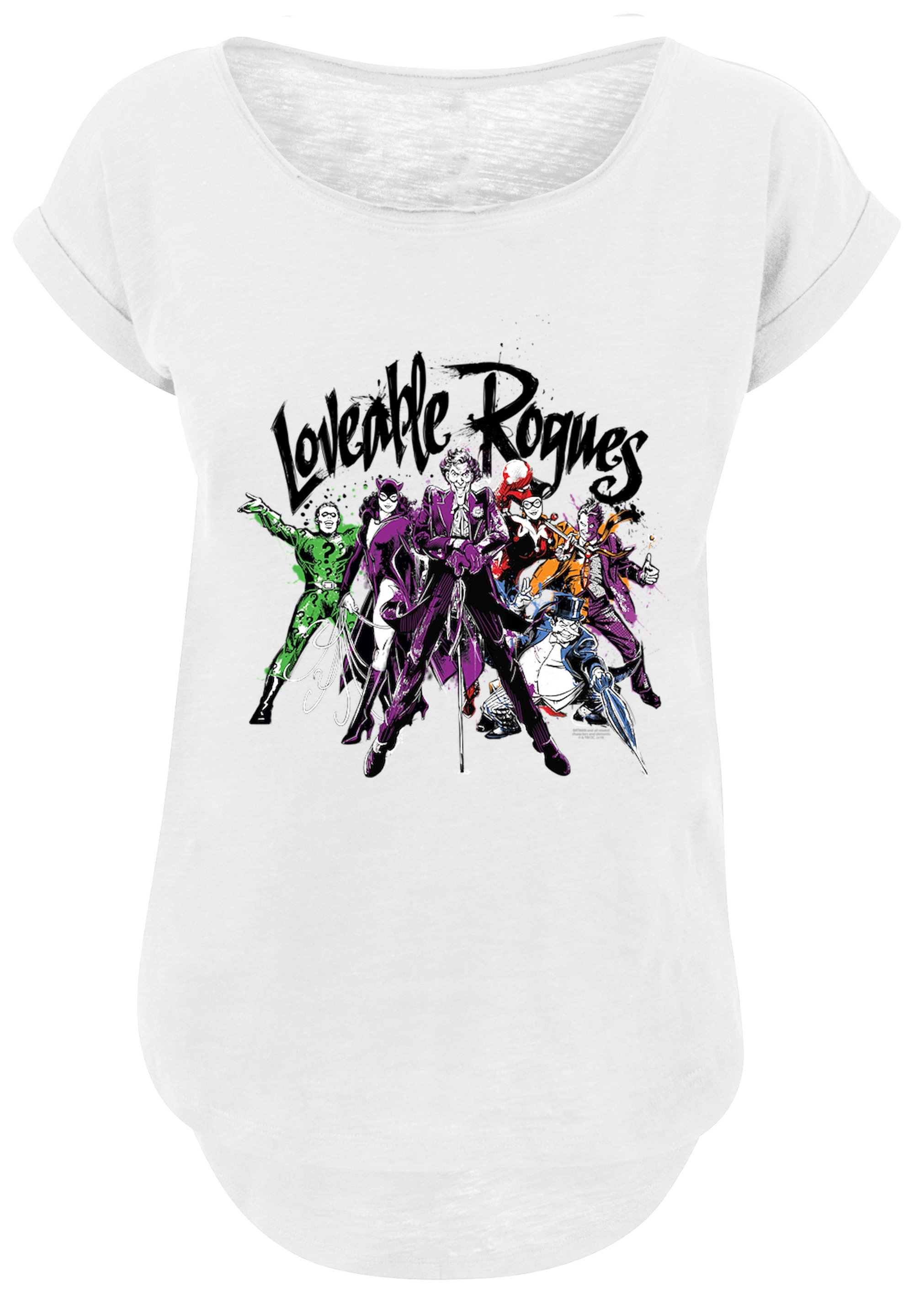 F4NT4STIC T-Shirt »DC Comics Batman Loveable Rogues«, Damen,Premium Merch,Lang,Longshirt,Bedruckt