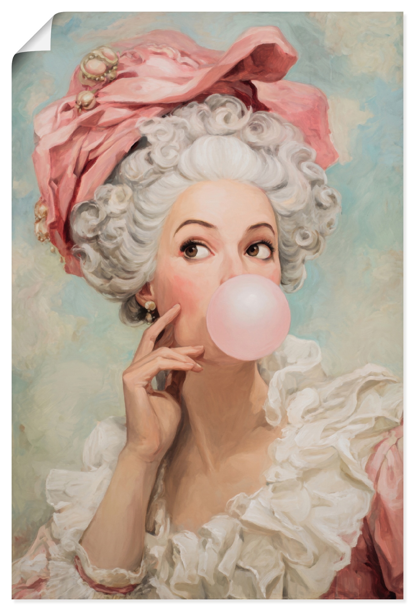 Artland Wandbild "Kaugummi Rebellin Madame Pompadour" Bilder von Frauen 1 Stk. tlg. als Alubild, Leinwandbild, Poster, Wandaufkleber in verschied. Größen