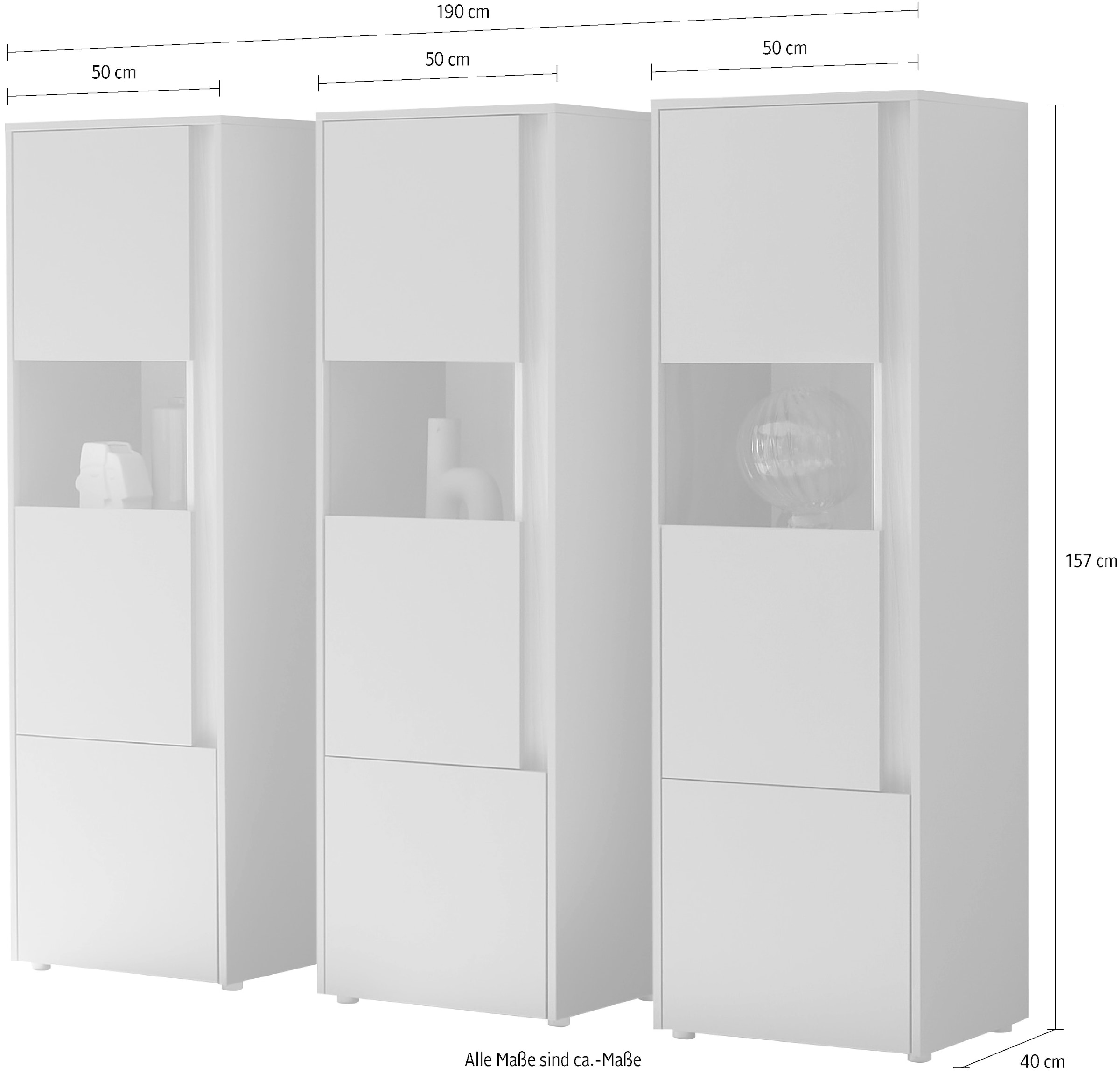 Home affaire Wohnwand »City/Giron, moderne Anbauwand, Komplettset in vielen Farben verfügbar« Set, 3 Stk. tlg.