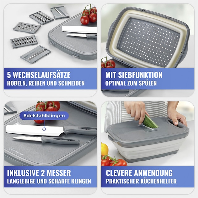 Maximex Schneidebrett »10-in-1«, praktischer Küchenhelfer mit 10 Funktionen  | BAUR