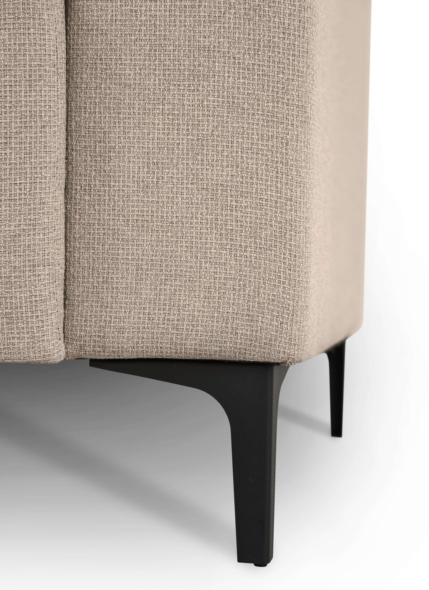Home affaire Ecksofa »Tournon, L-Form, Breite 262 cm, Webstoff, Chenille«, Designsofa im nordischen Stil, Wellenunterfederung, Metallfüße