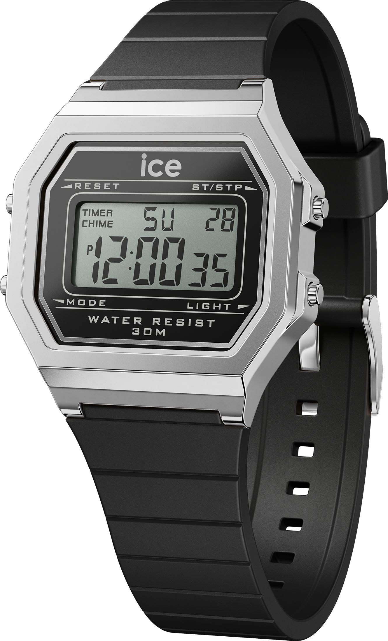ice-watch "ICE digit retro - Small" Armbanduhr, Quarzuhr, Damenuhr, Silikonarmband, Datum