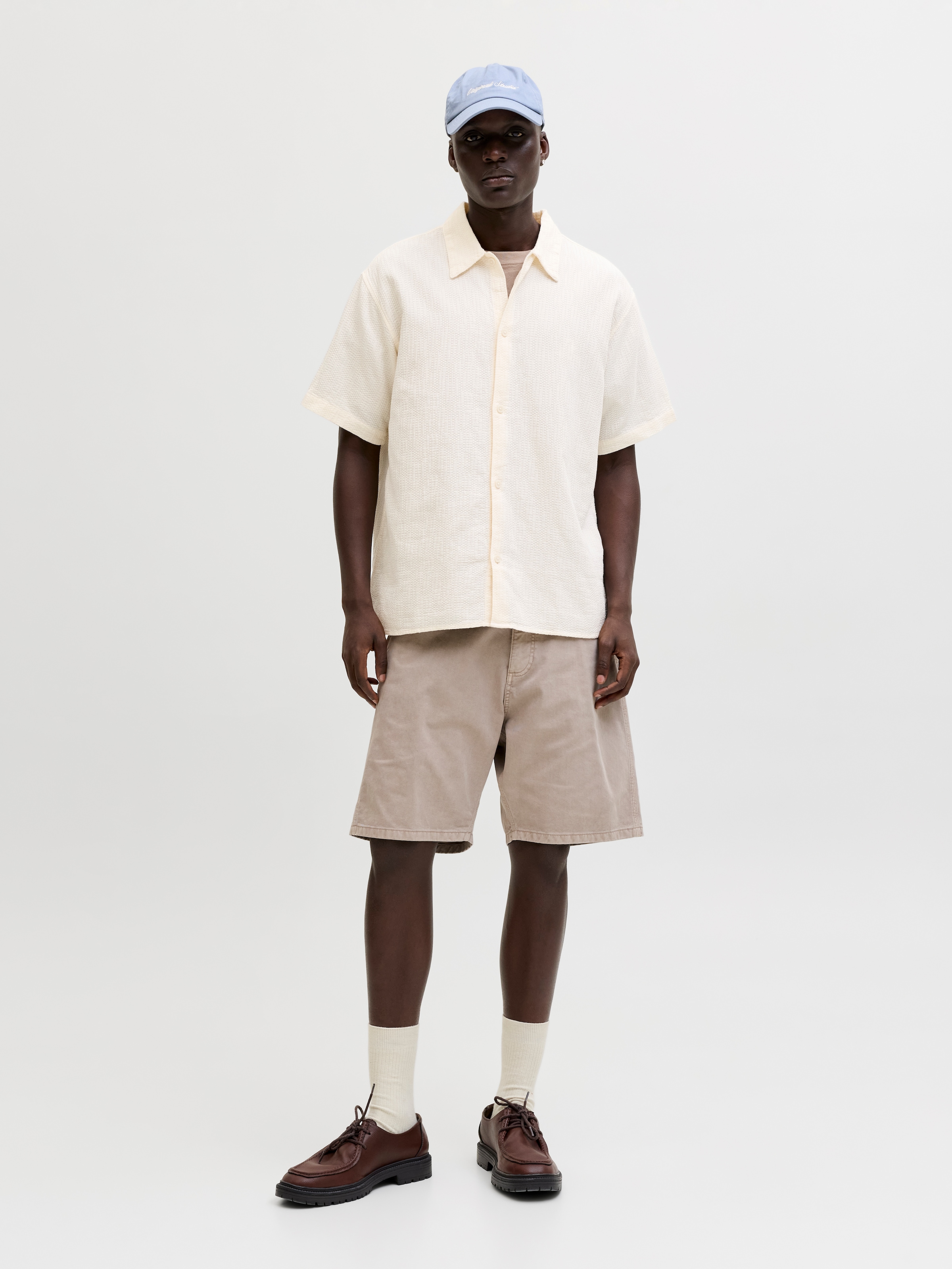 Jack & Jones Kurzarmhemd »JORMONTAUK WAVY TEXTURE SHIRT SS SN« Baumwolle, relaxed fit