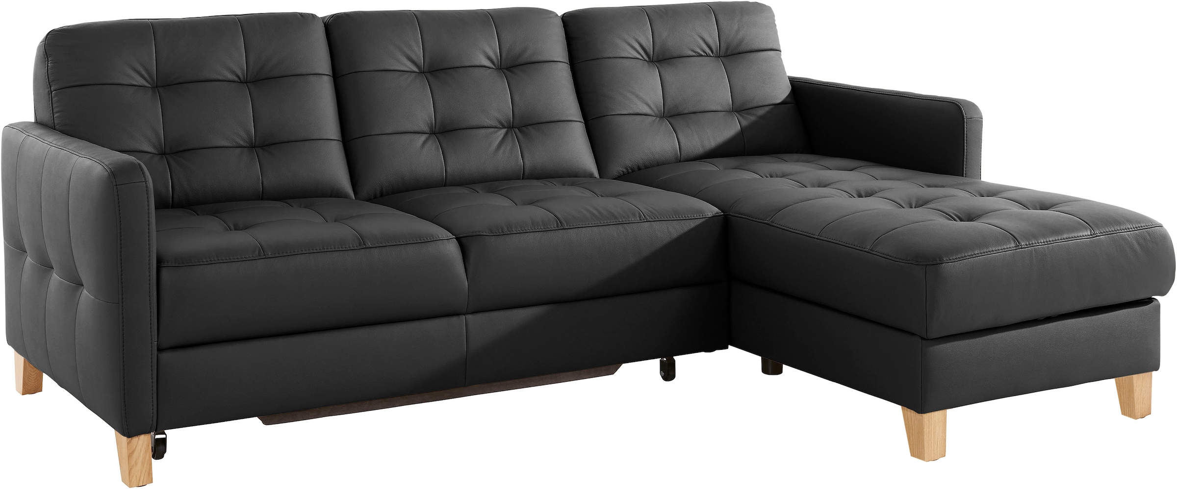 exxpo - sofa fashion Ecksofa »Elio, kompakt und komfortabel, bequem und zeitloses Design, L-Form«, wahlweise mit Bettfunktion