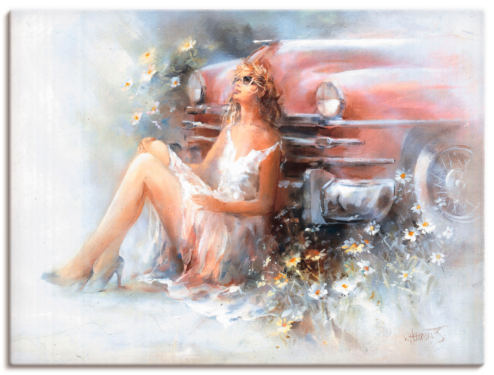 Artland Leinwandbild "Entspannen" Frau 1 Stk. tlg. auf Keilrahmen gespannt günstig online kaufen