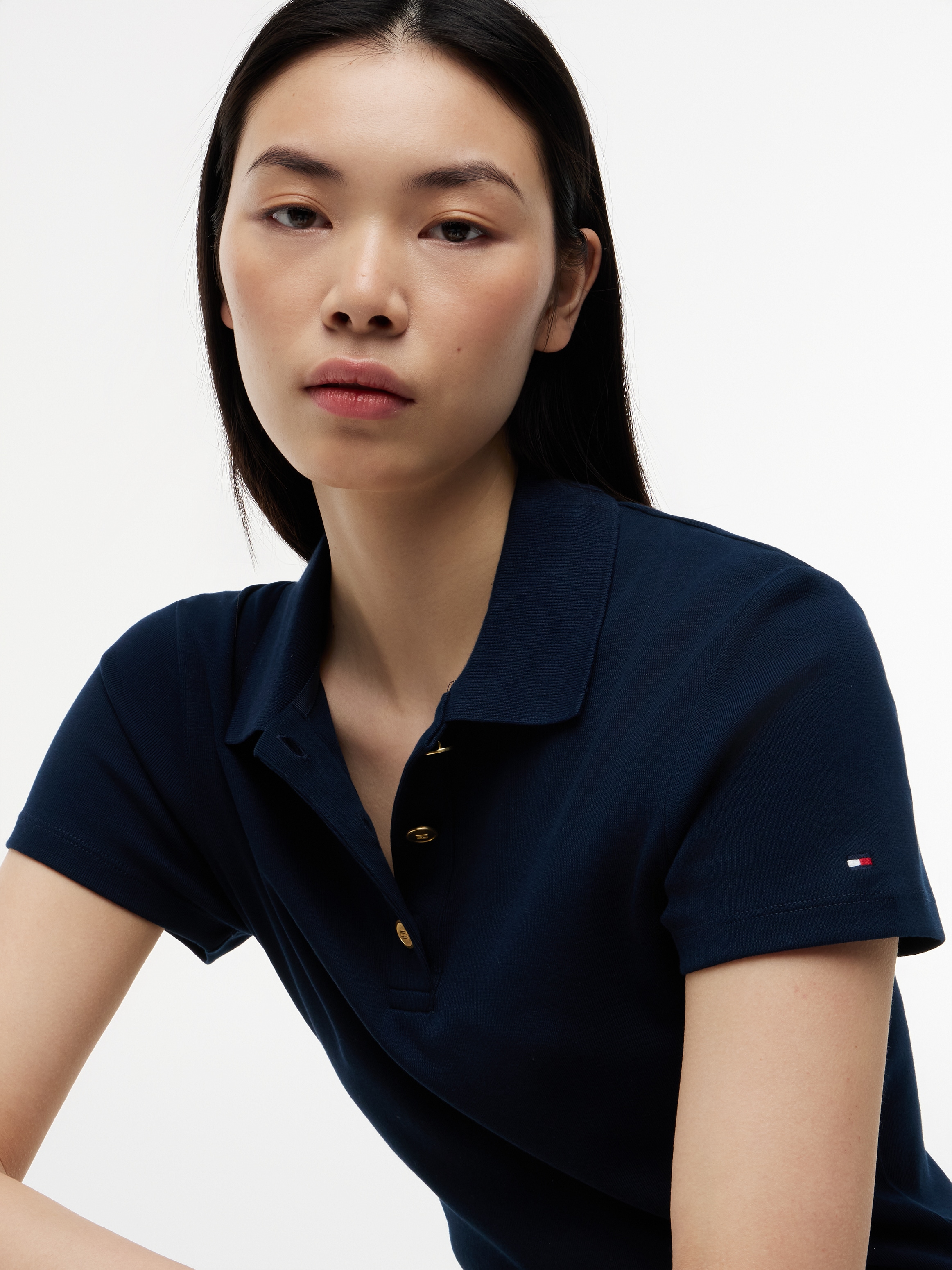 Tommy Hilfiger Poloshirt »GOLD BUTTON SLIM SS POLO«