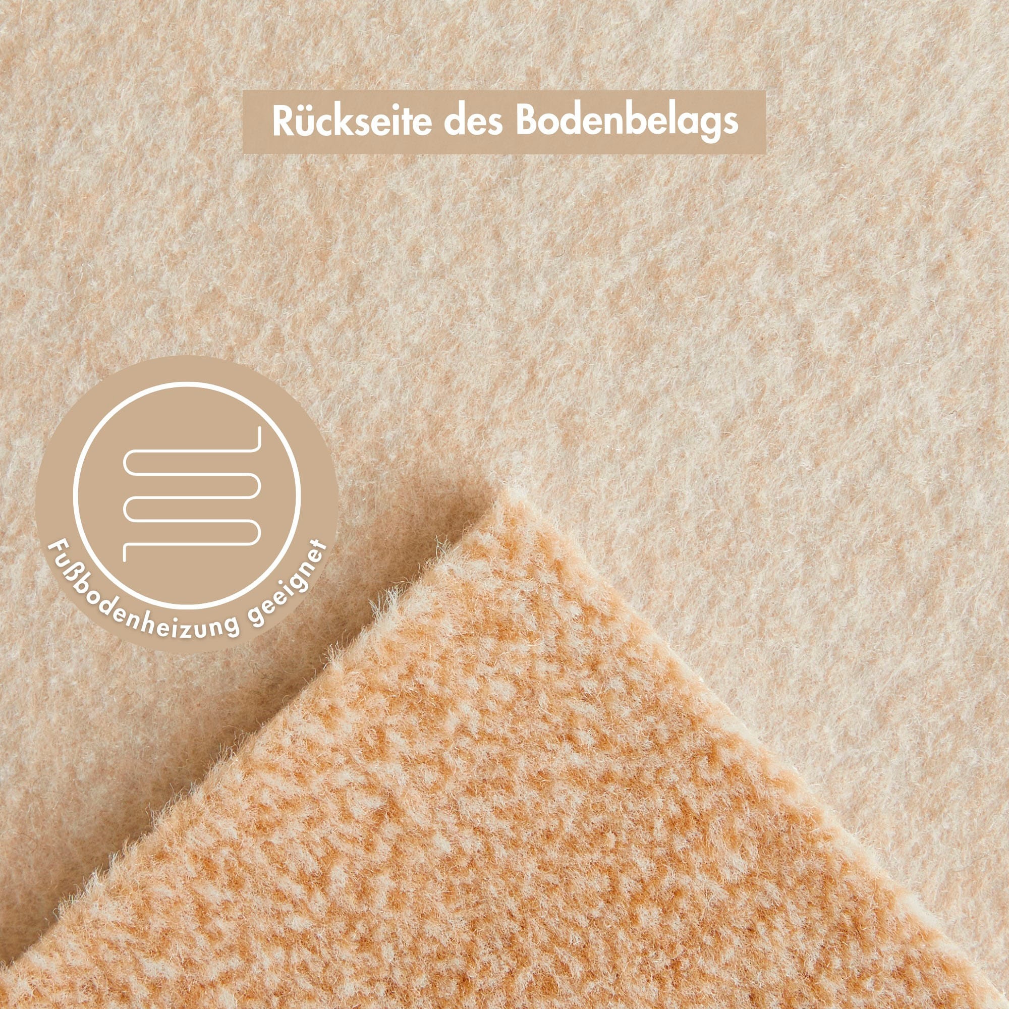 Teppichboden ANDIAMO "Catania, Velours, Gesamthöhe 7,5 mm, Made in Belgium", beige (dunkelbeige), B:400cm L:500cm, Kunstfaser, Teppiche, meliert, Breite 400 cm oder 500 cm, strapazierfähig & pflegeleicht 3