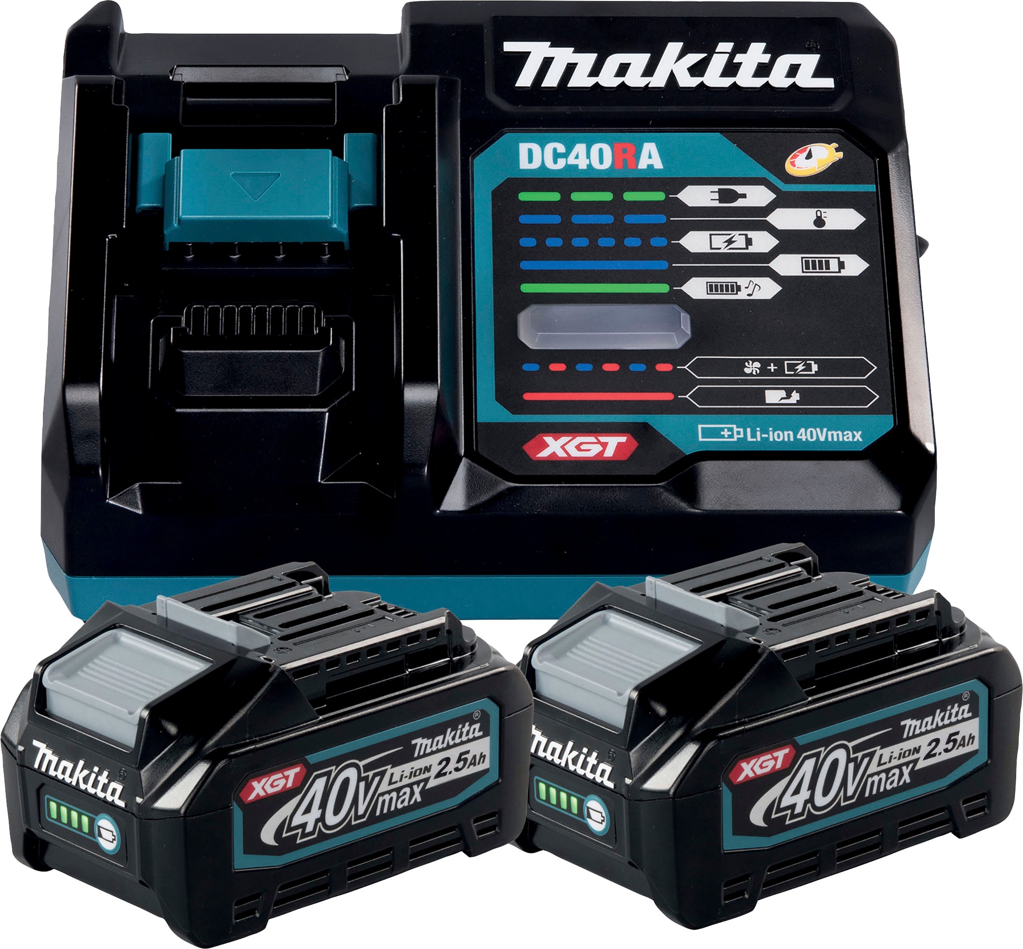 Makita Akku-Set »BL4025 + DC40RA«, 40 V, XGT-Serie, 2x 40V/2,5Ah, mit Ladegerät kaufen