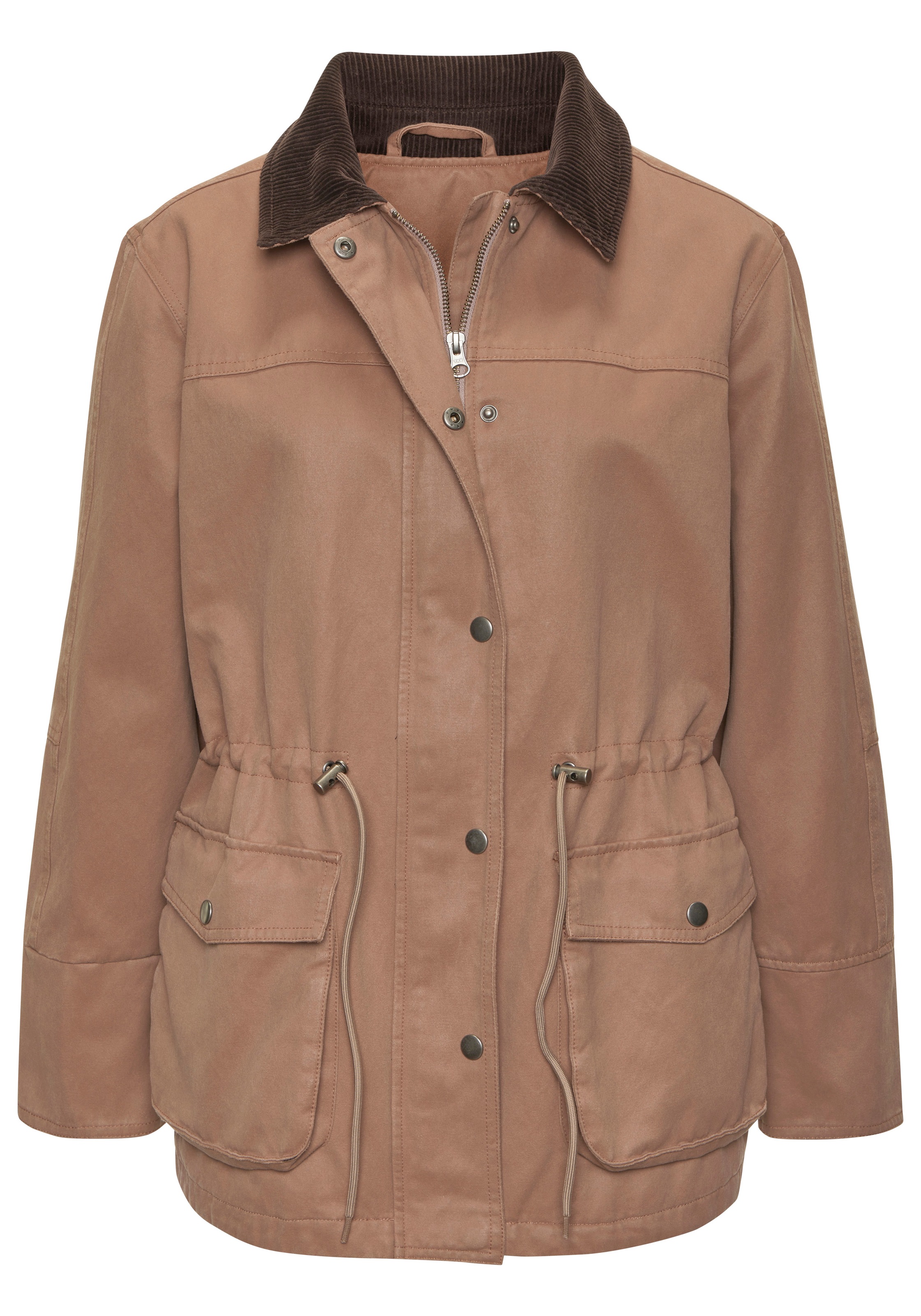 French Connection Canvasjacke in langer Form mit Kordkragen günstig online kaufen