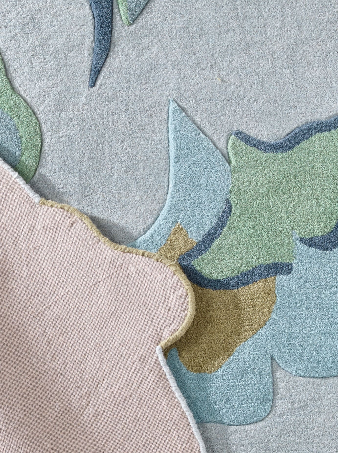 Teppich HEINE HOME Gr. 6, mint, B:150cm H:11mm L:150cm, Schurwolle, Wolle, Teppiche, Teppich 3