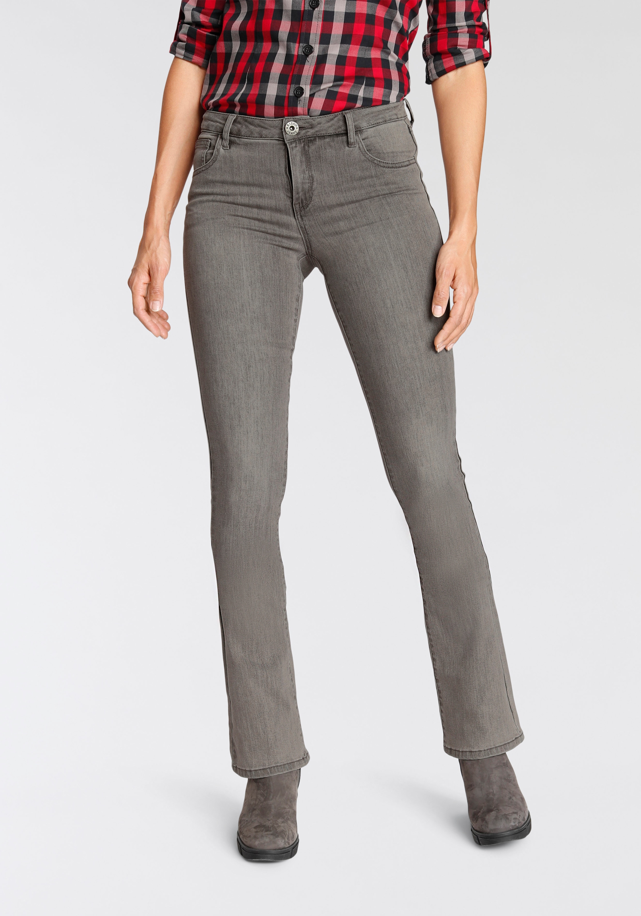 Arizona Bootcut-Jeans »Ultra-Stretch«, Mid-Waist