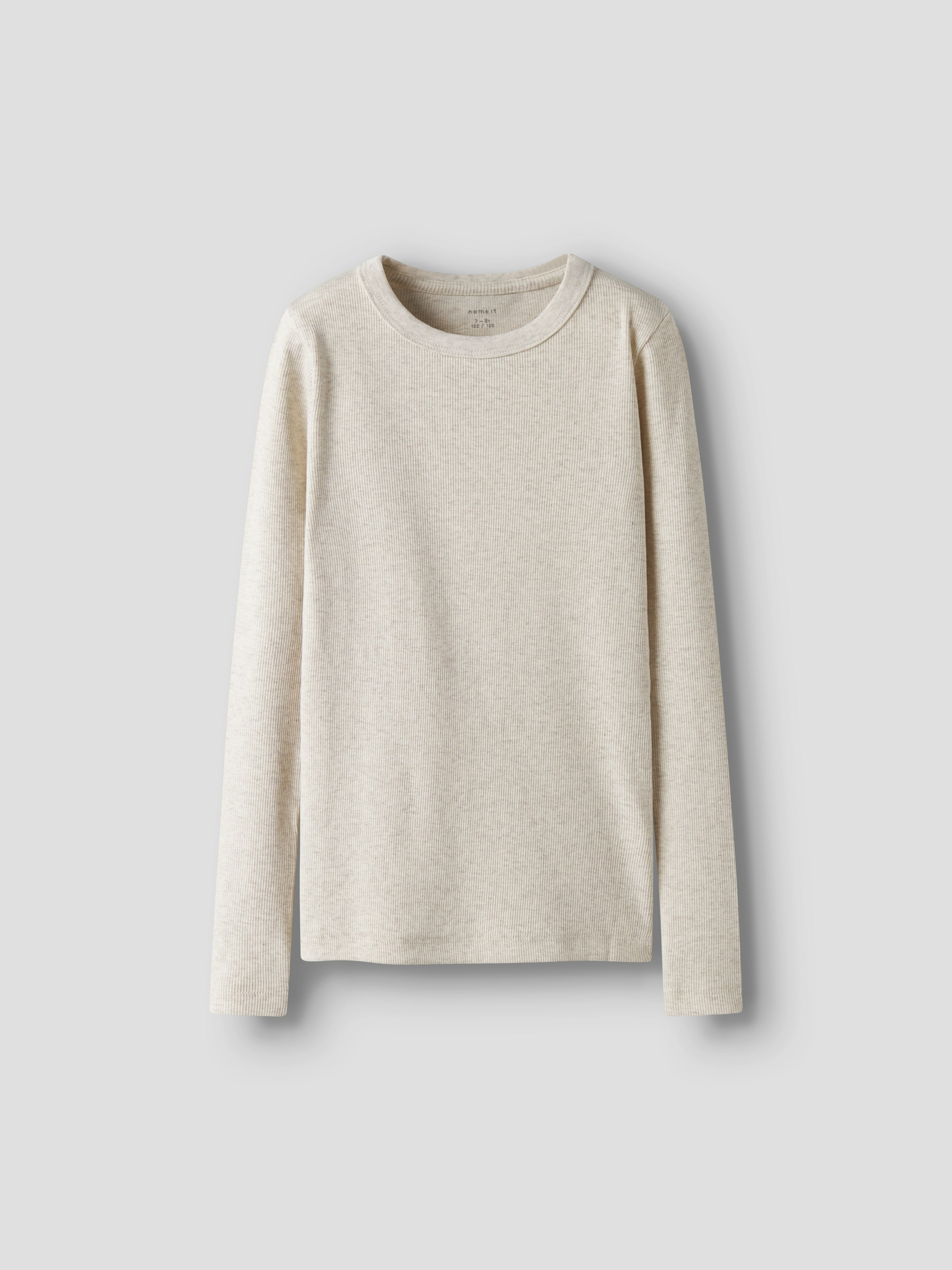 Thumbnail - Name It Langarmshirt "NKFNAKAL LS TOP NOOS" in Basic-Form und leicht gerippter Qualität