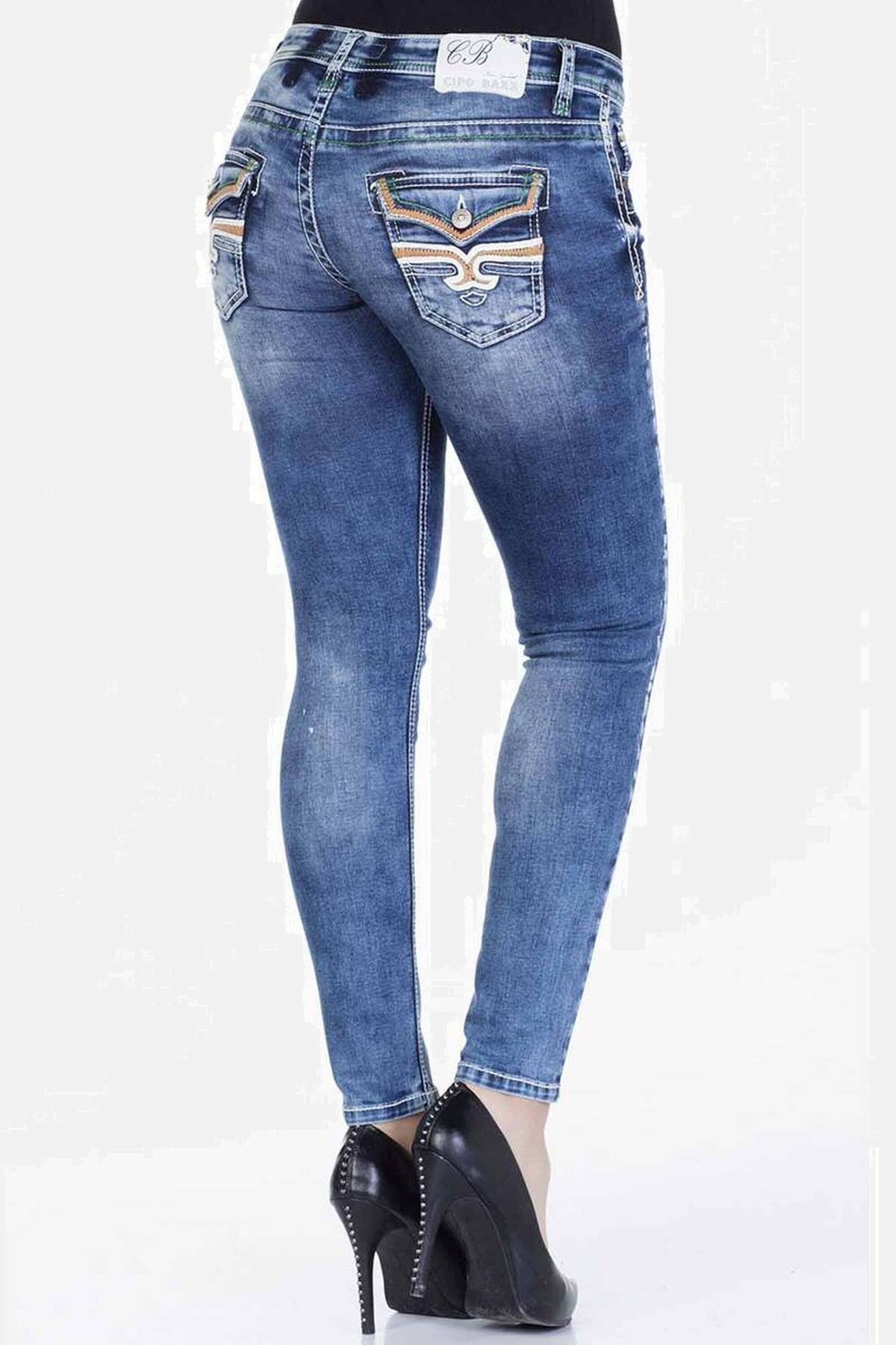 Cipo & Baxx Slim-fit-Jeans »Jeans«, mit Used-Elementen, WD242