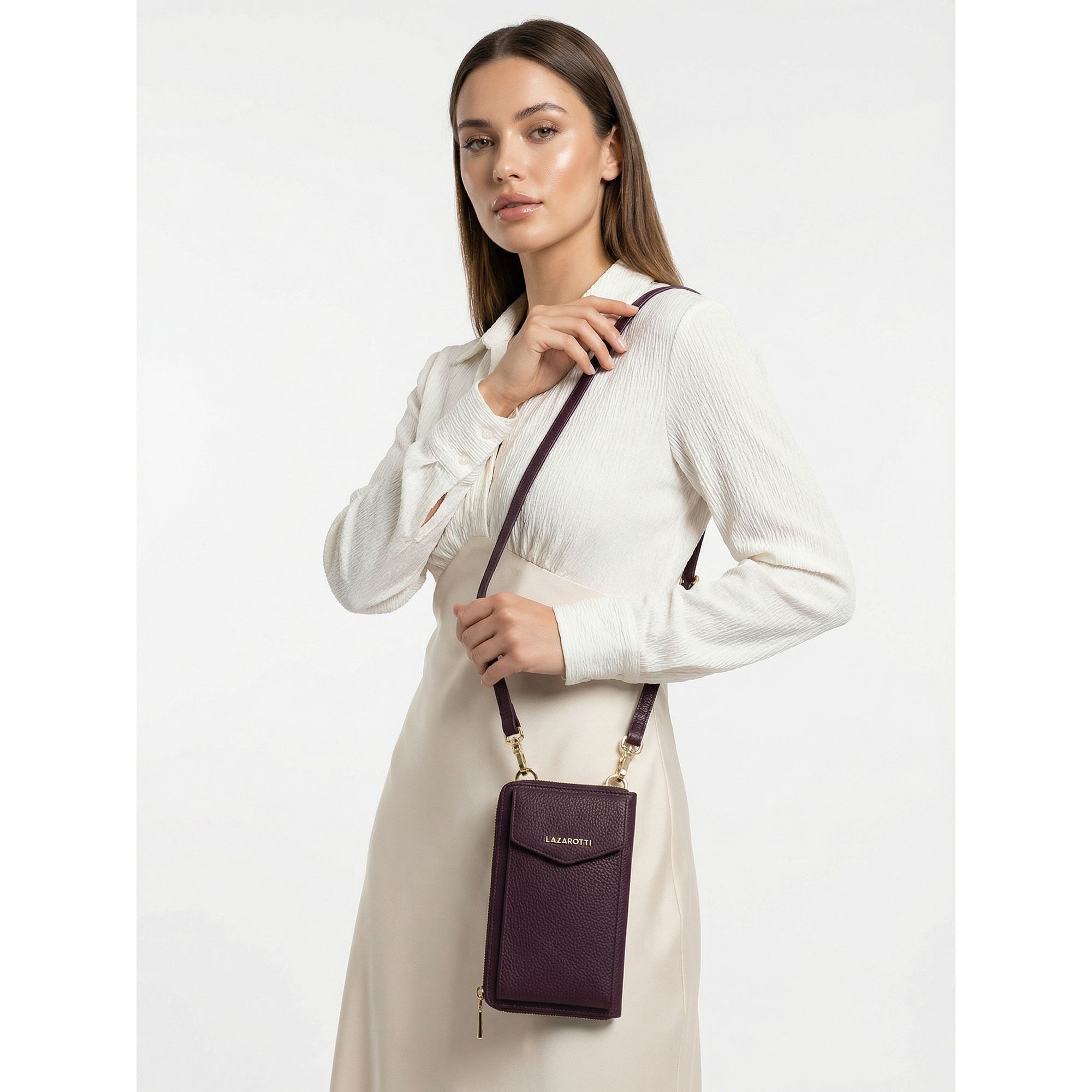 Lazarotti Smartphone-Hülle »Bologna Leather Zip-Around Geldbörse Handytasche Leder 19 cm«