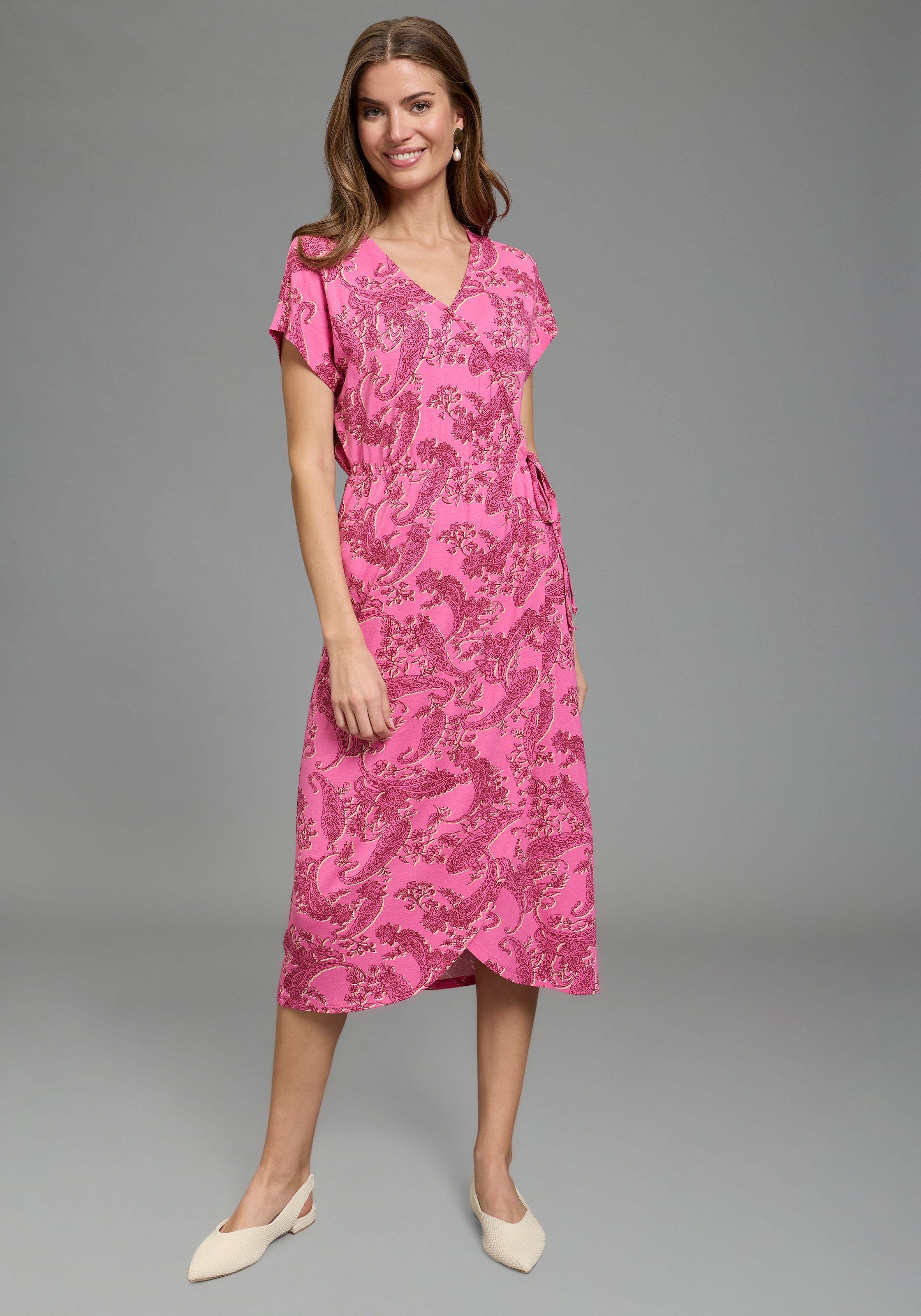 Laura Scott Sommerkleid mit Paisley-Optik, aus Viskose und Elasthan