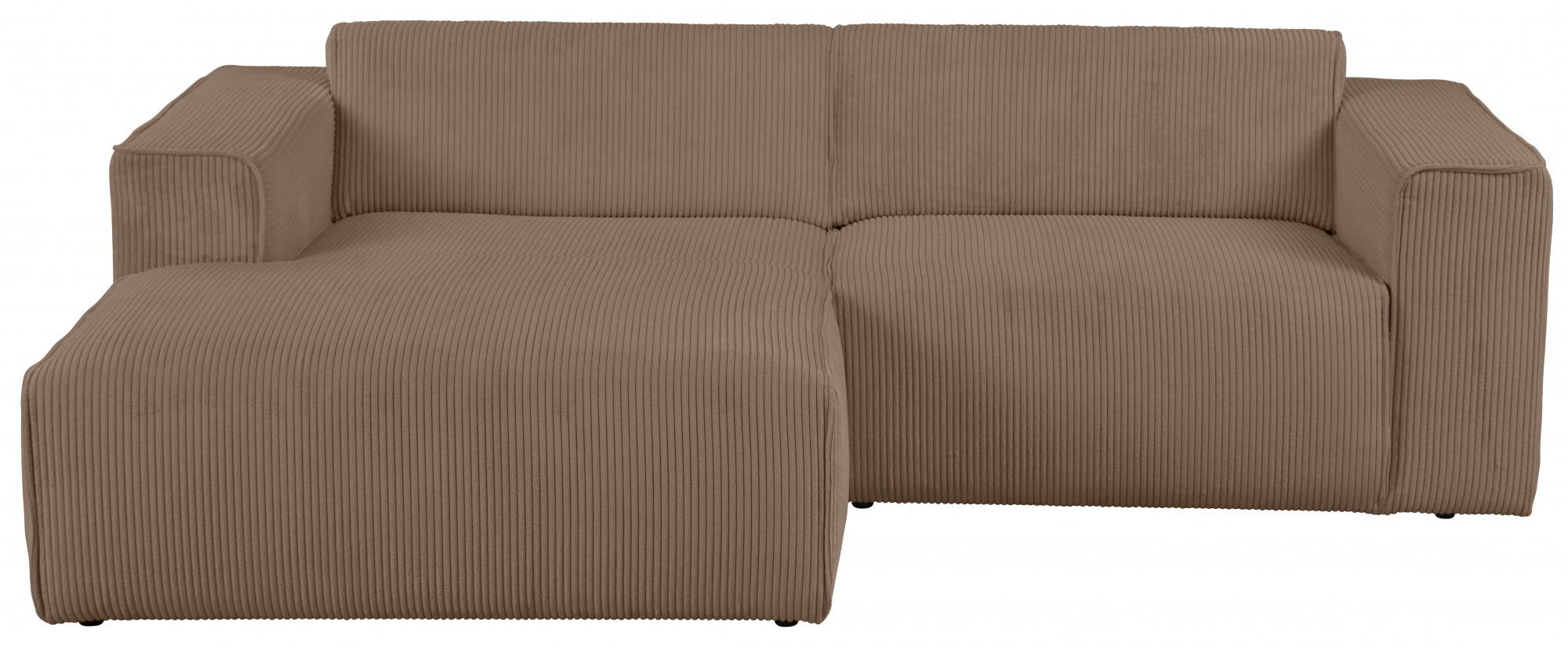 andas Ecksofa »Noord«, mit Kedernaht, Breite 234 cm, Cord, Struktur, Webstoff