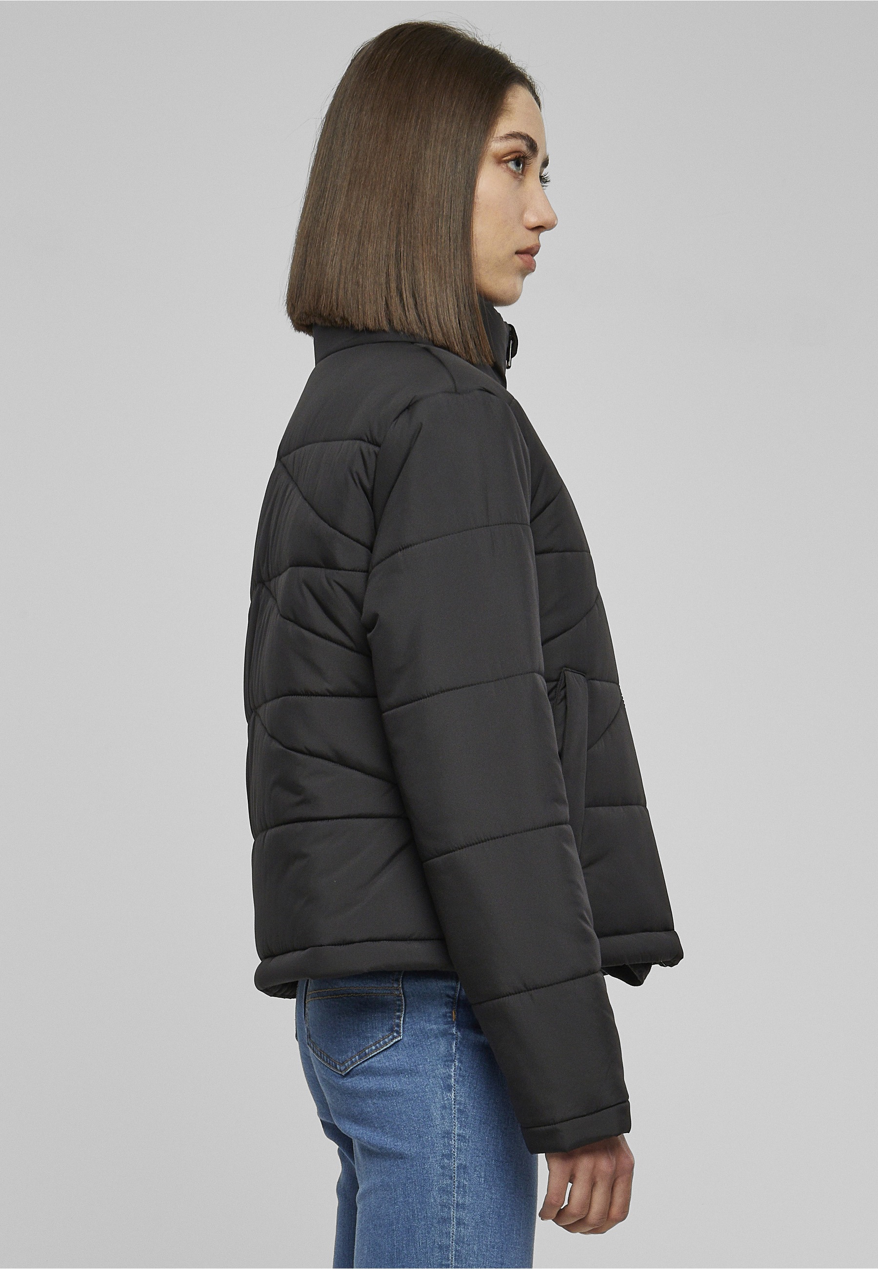 URBAN CLASSICS Allwetterjacke »Urban Classics Damen Ladies Arrow Puffer Jacket« 1 Stk. tlg. ohne Kapuze