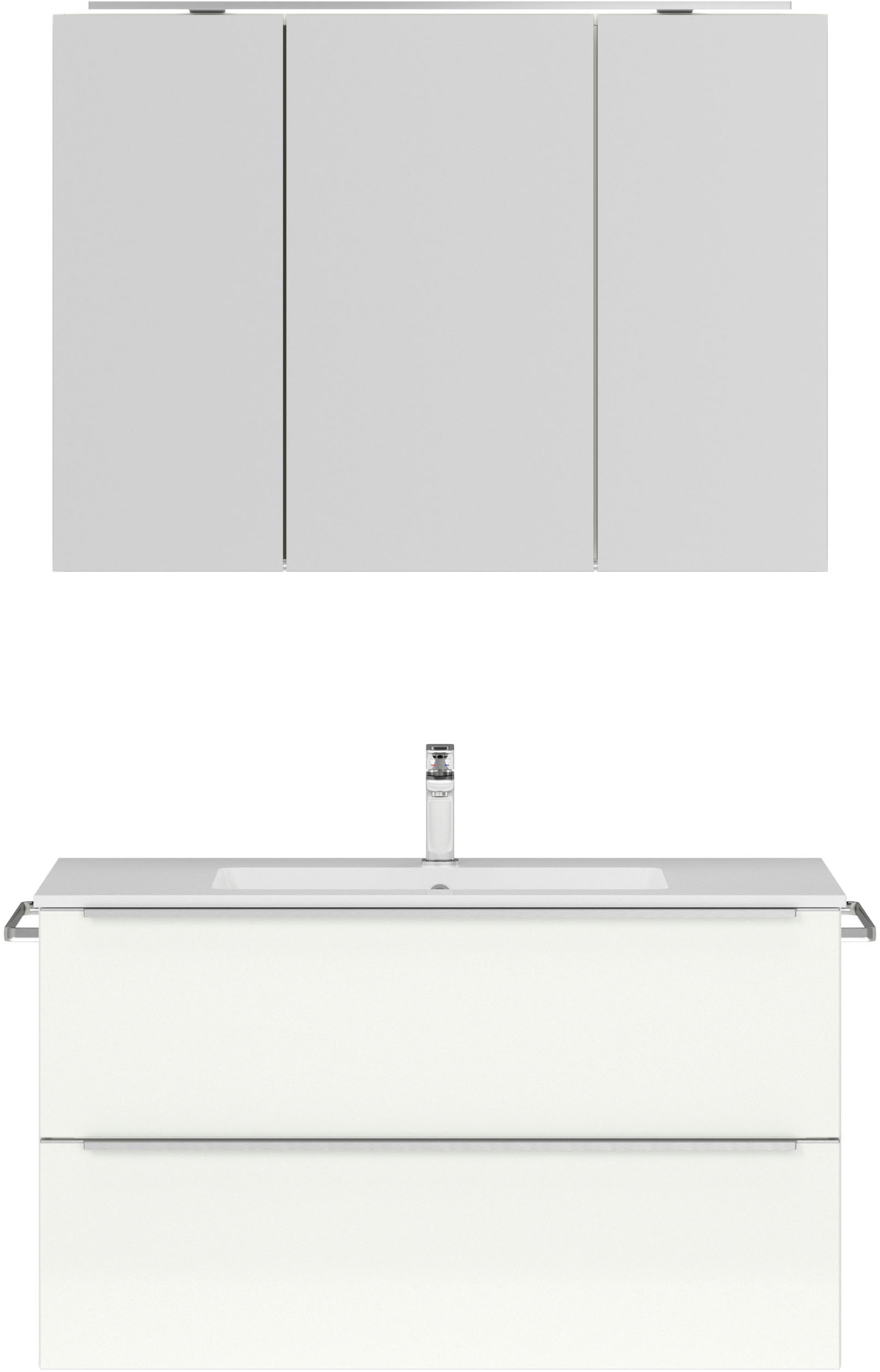 nobilia® Badmöbel-Set »Levere« vormontiert, mit Soft-Close, 2 Stk. tlg.