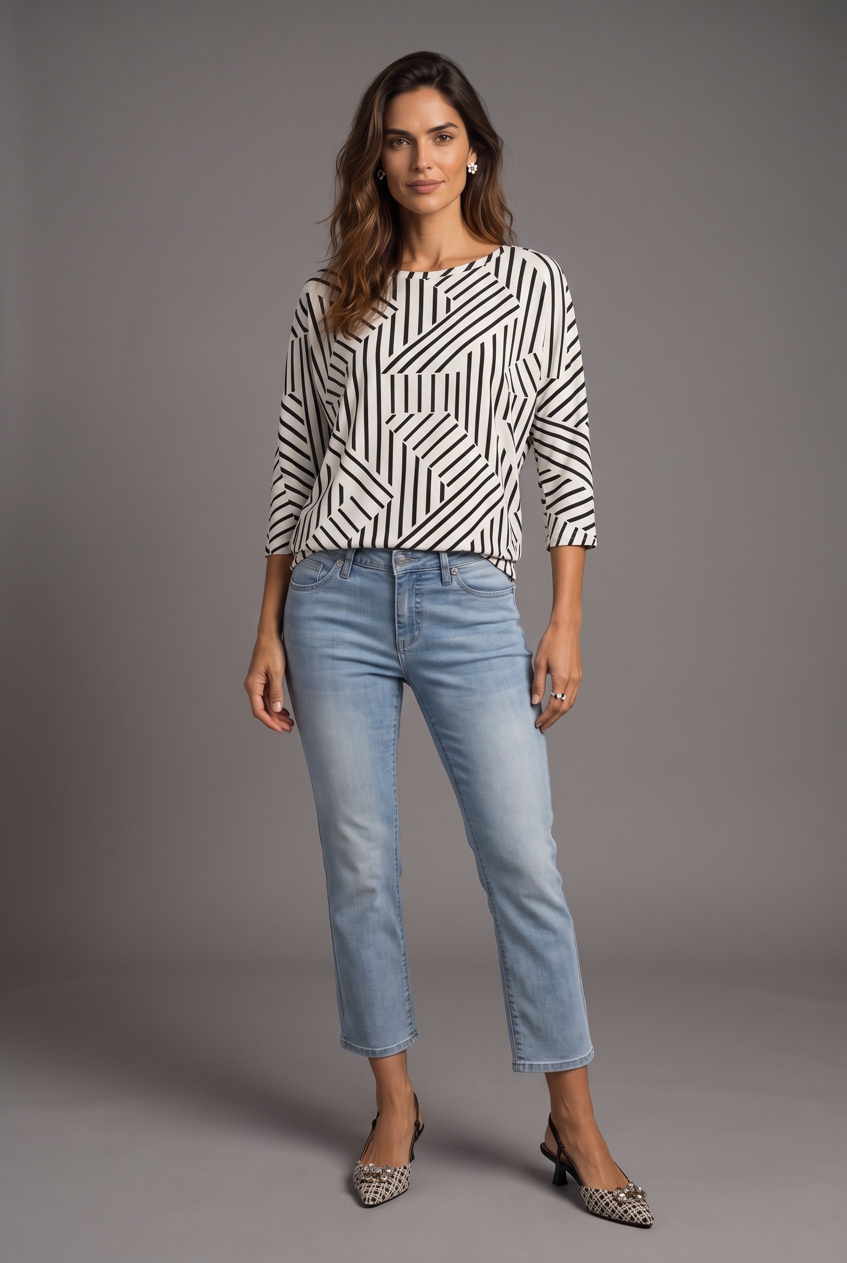 Aniston SELECTED Straight-Jeans in verkürzter cropped Länge