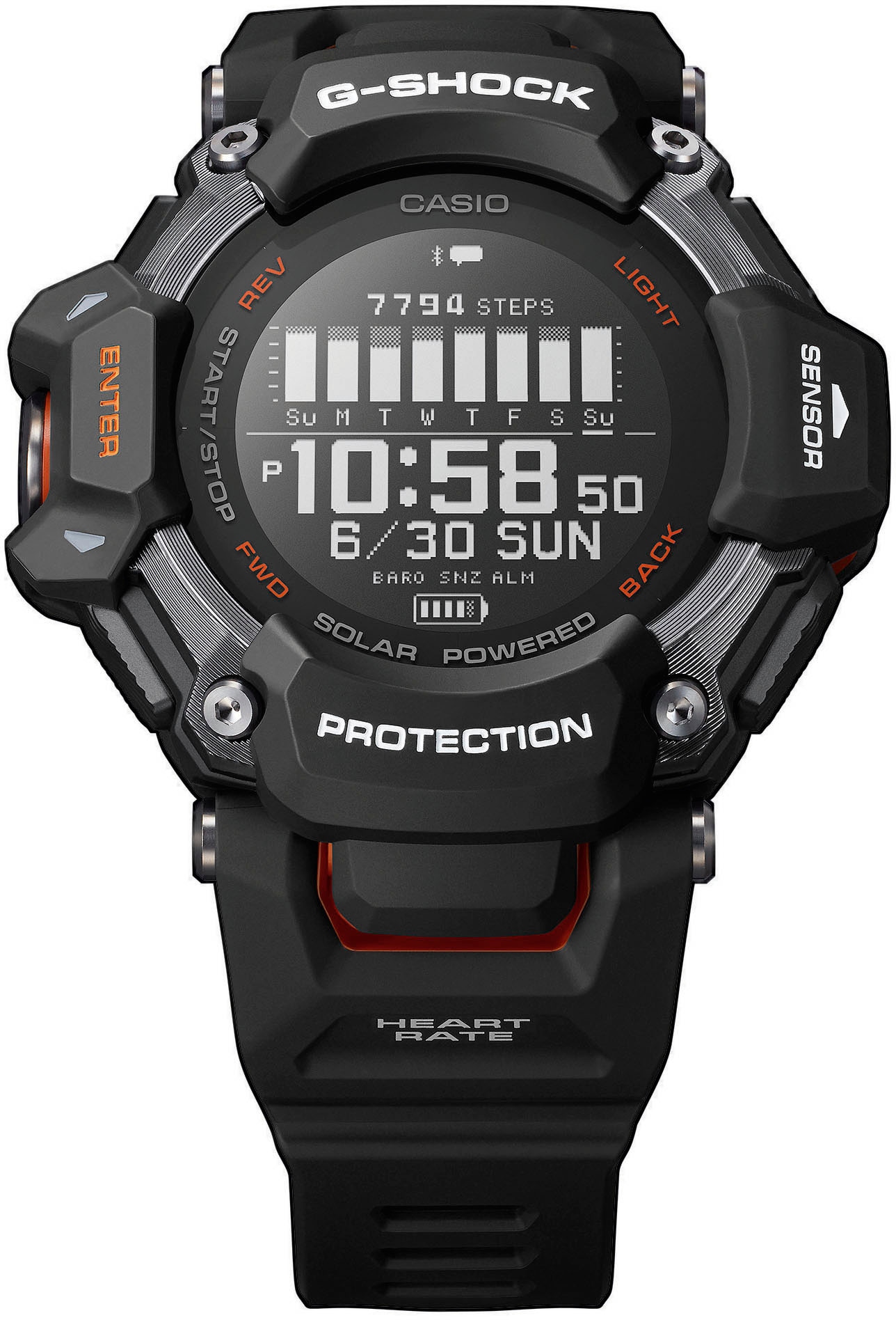 CASIO G-SHOCK Smartwatch »GBD-H2000-1AER«, (Solaruhr, Armbanduhr, Herrenuhr, Stoppfunktion, Weltzeit)