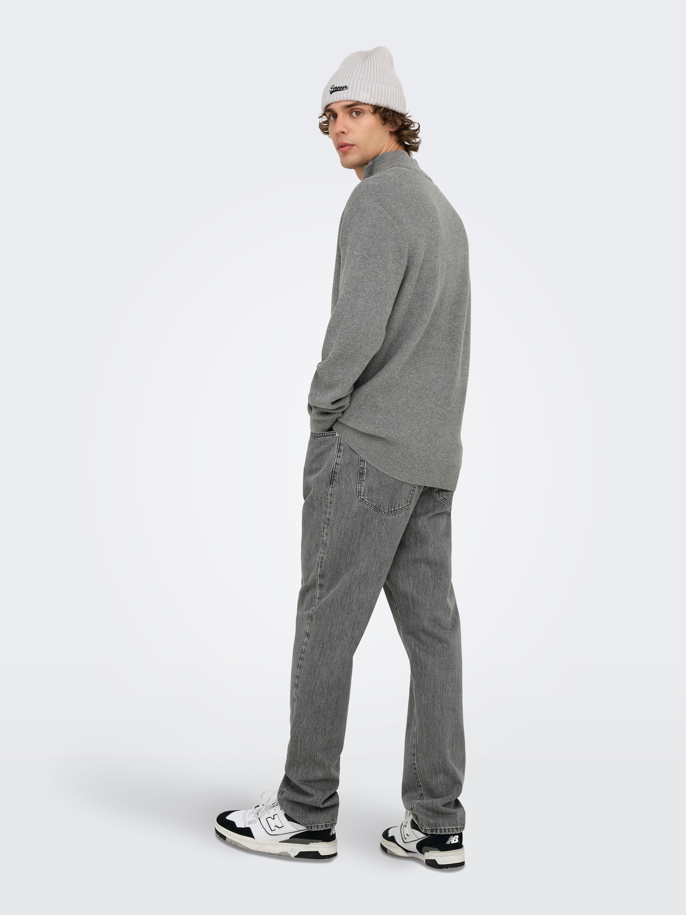 ONLY & SONS Strickpullover »ONSPHIL REG 12 STRUC HALF ZIP KNIT NOOS«