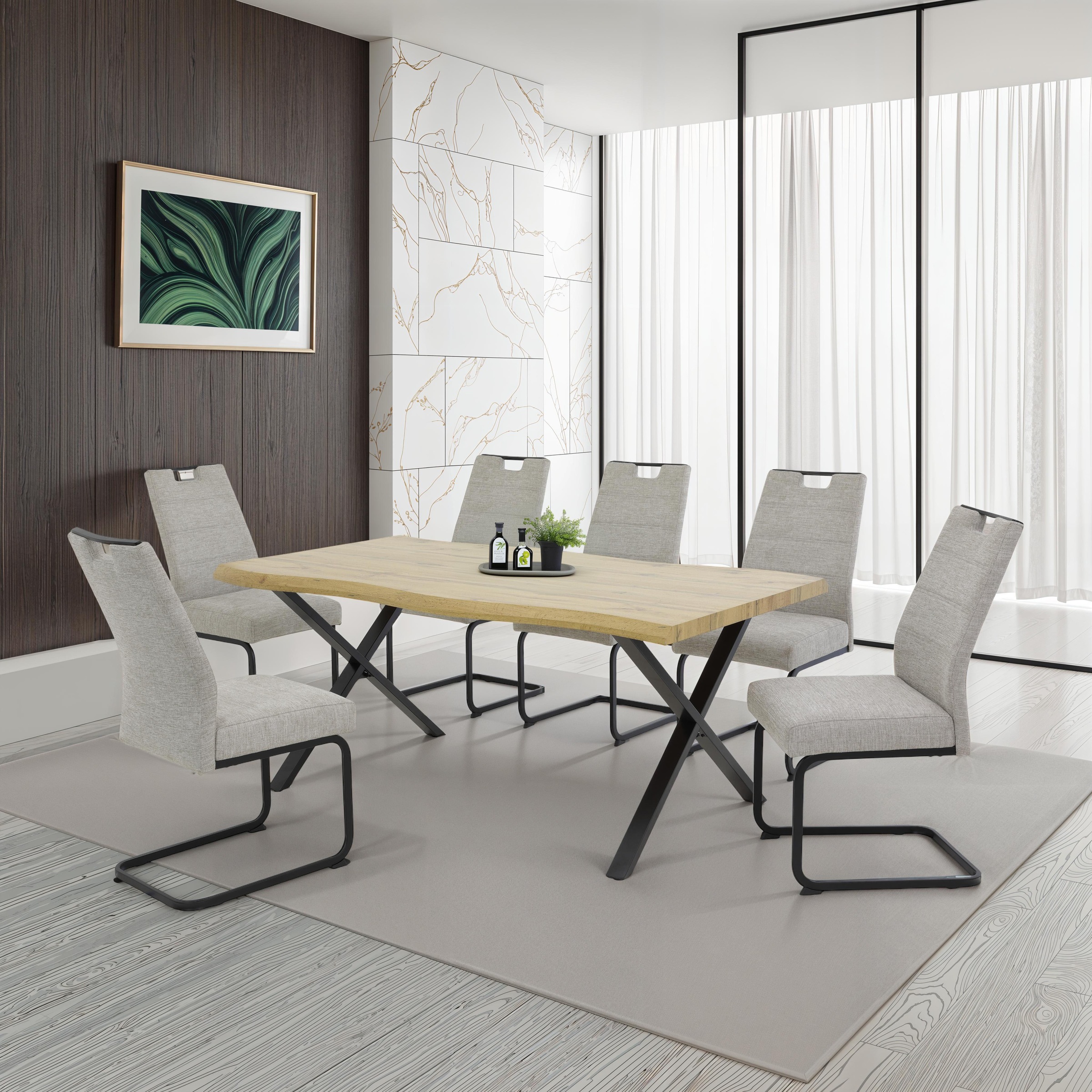 HELA Freischwinger "KERTIN" (Set) 2 Stk.XL Sitzbreite, Griff, Federkorb, 14 günstig online kaufen