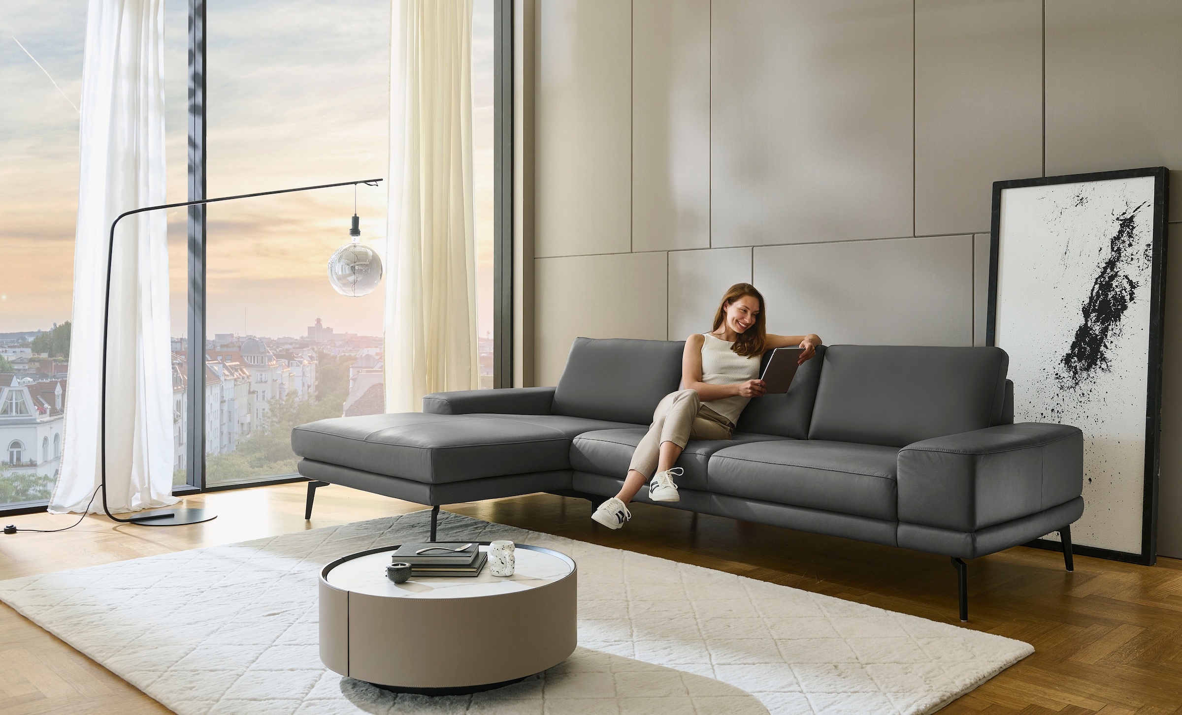 Die PlanBar Ecksofa "PN-EM20061, wahlweise frei im Raum stellbar" wahlweise günstig online kaufen