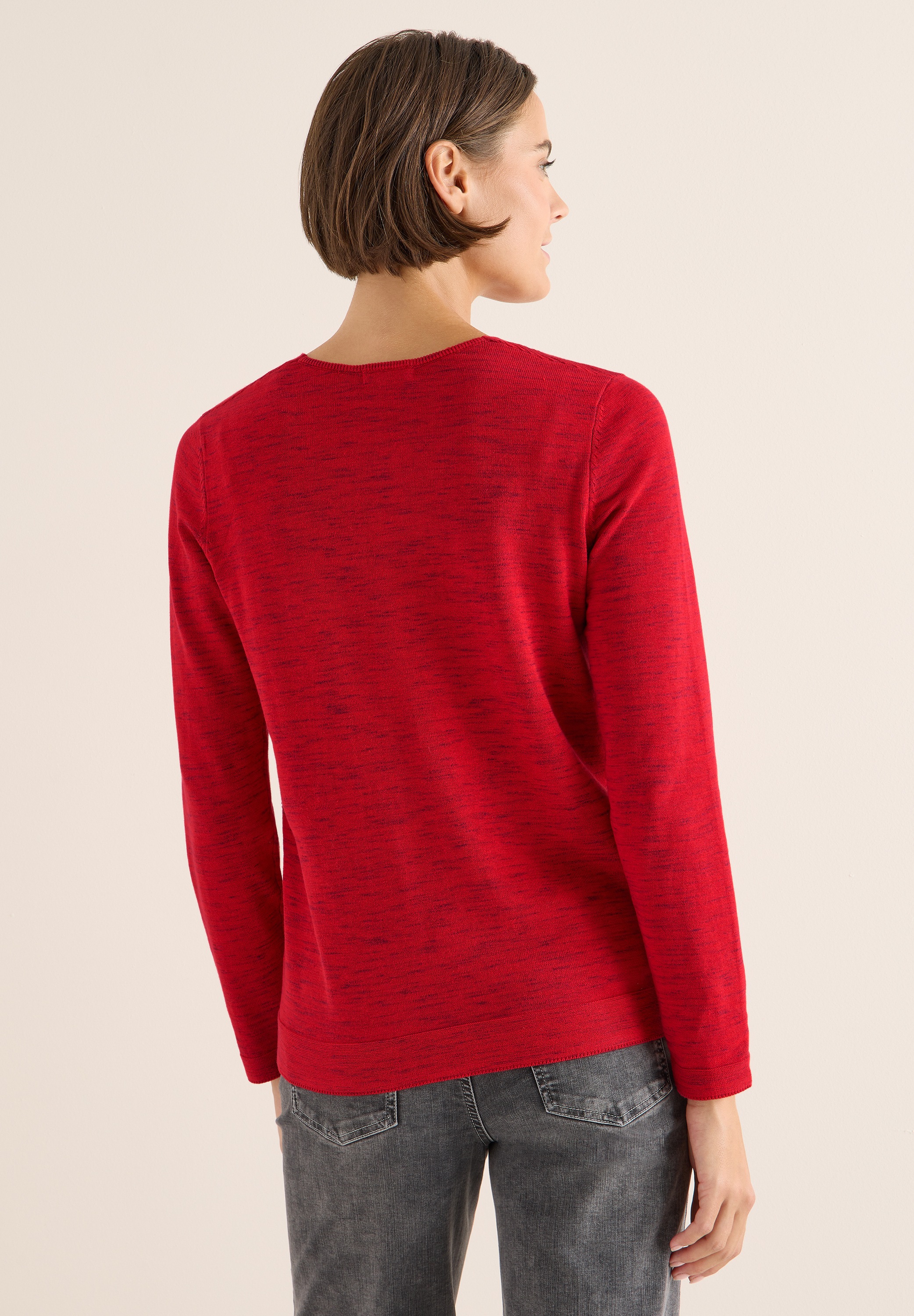 STREET ONE Strickpullover, im Melange Look