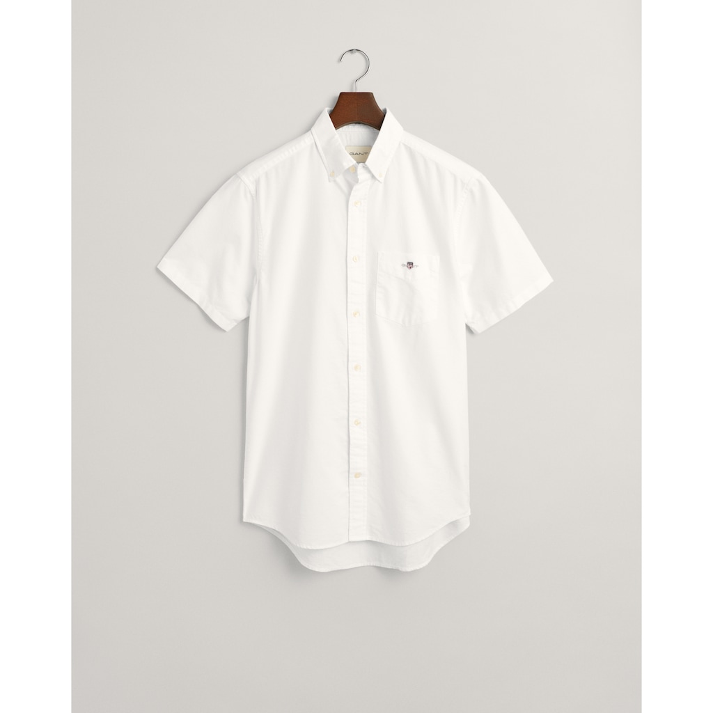 Gant Kurzarmhemd »REG OXFORD SHIRT«, Gant-Stickerei