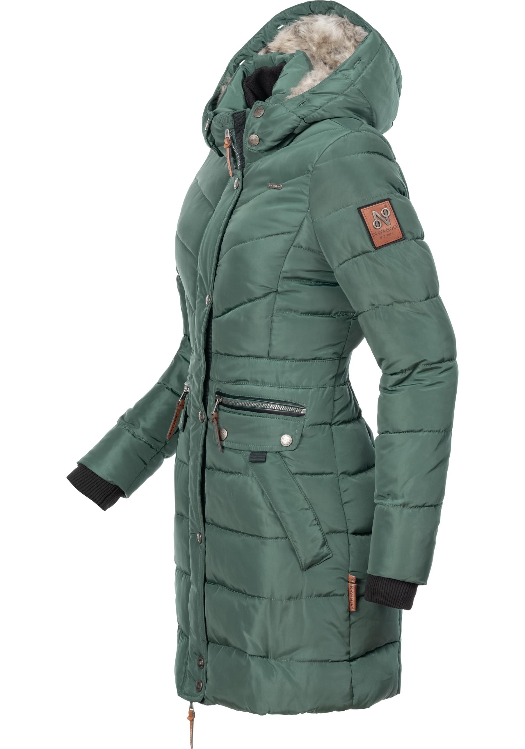 Navahoo Steppmantel »Paula«, stylischer Winter Parka m. edlem Fellimitat