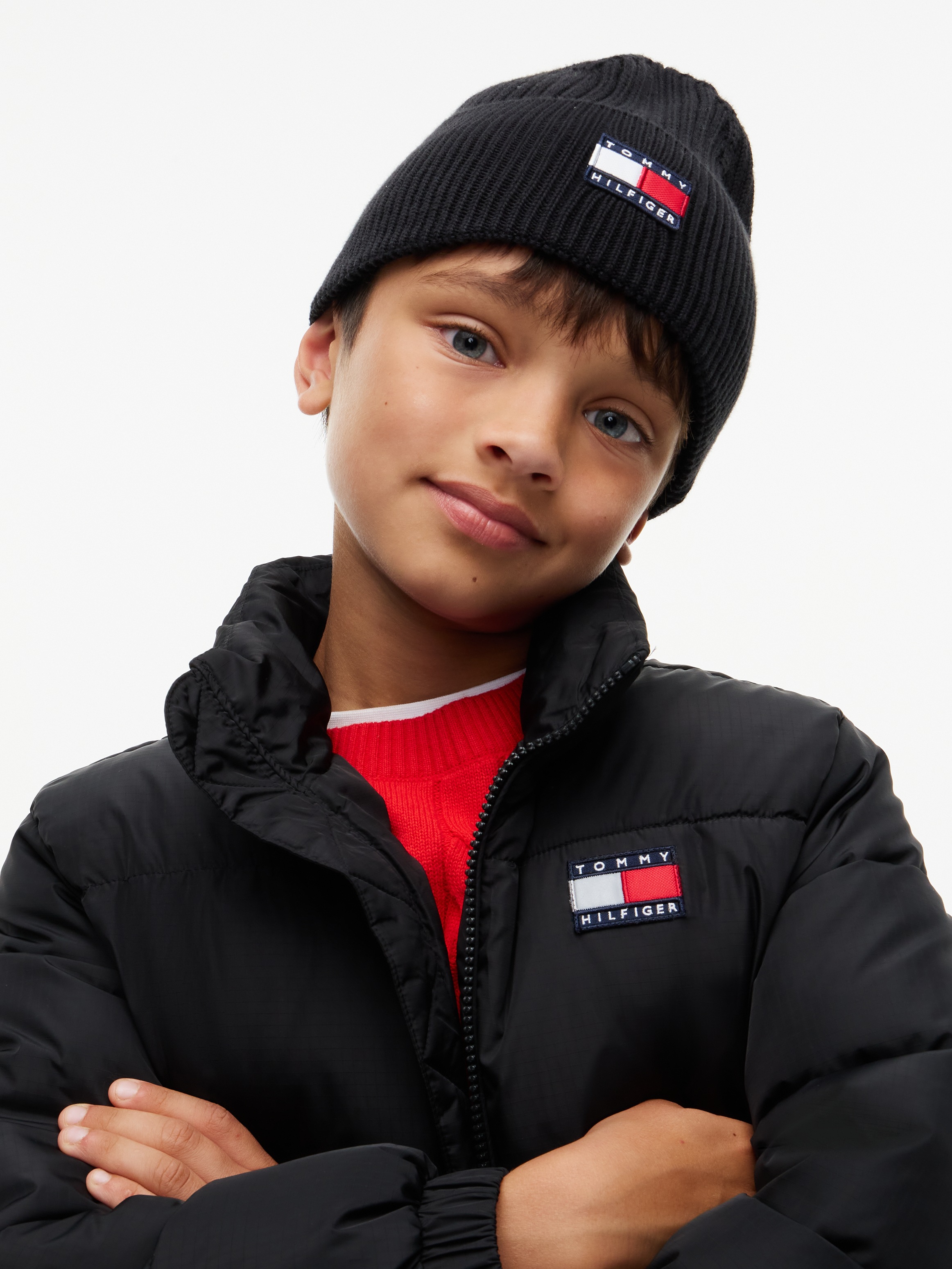 Tommy Hilfiger Beanie »HERITAGE FLAG BEANIE« Regular fit mit Markenlogo