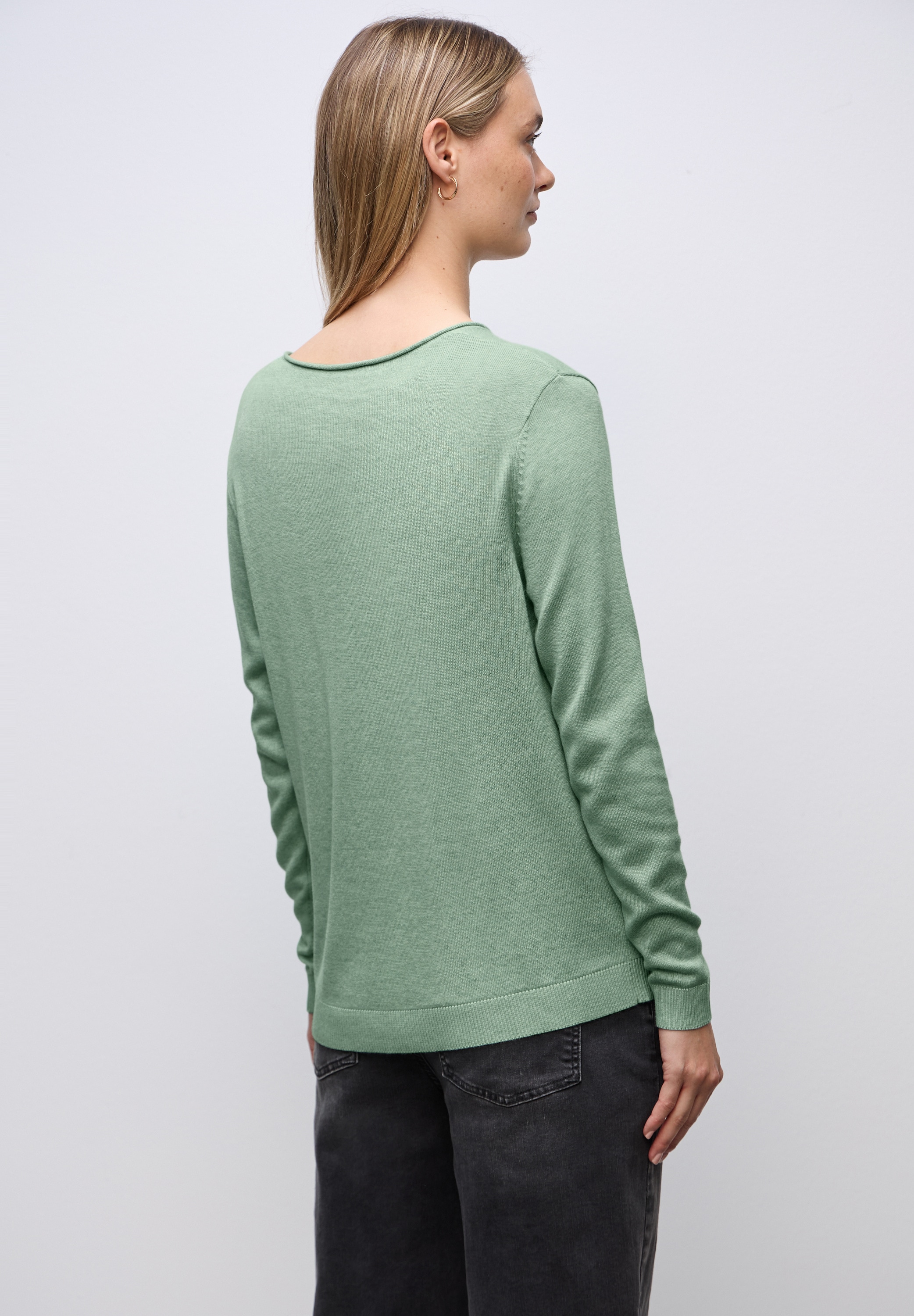 STREET ONE V-Ausschnitt-Pullover Feinstrick