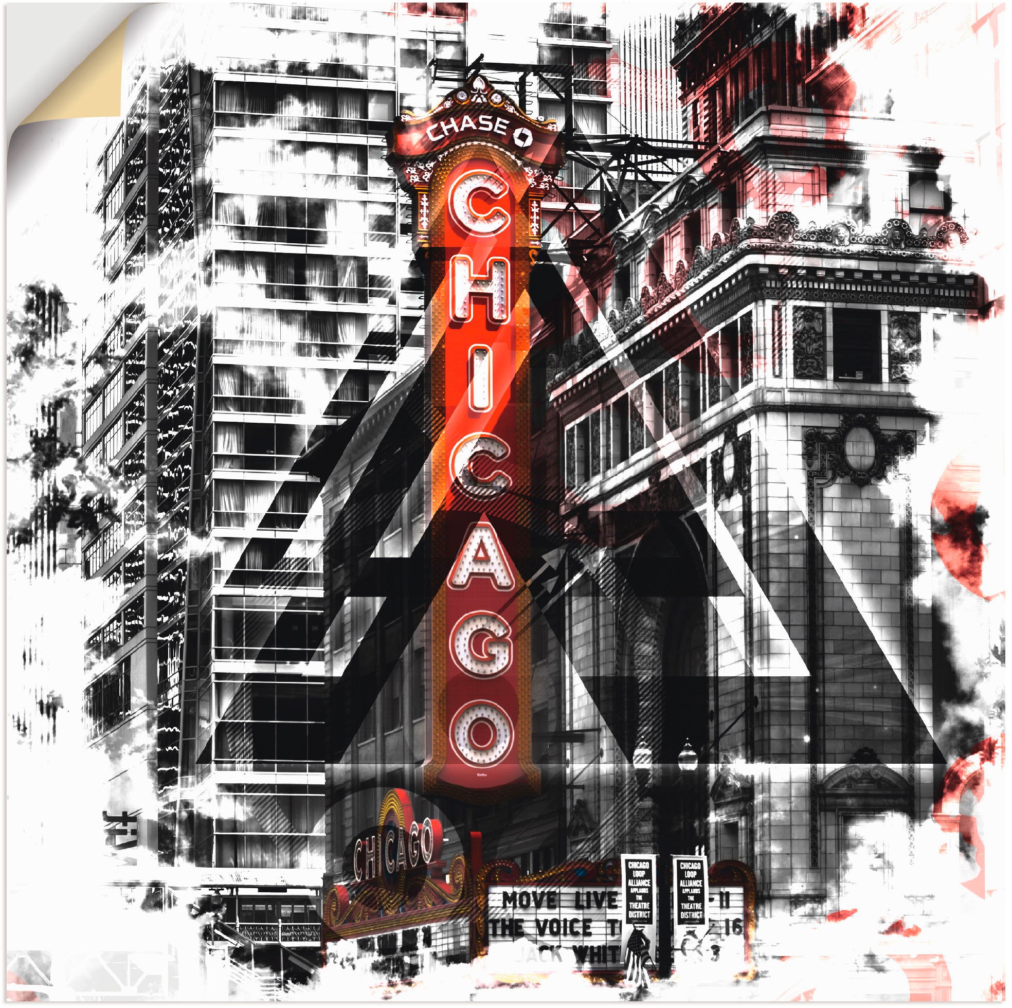 Artland Wandfolie »Chicago II« Amerika (1 St.)...