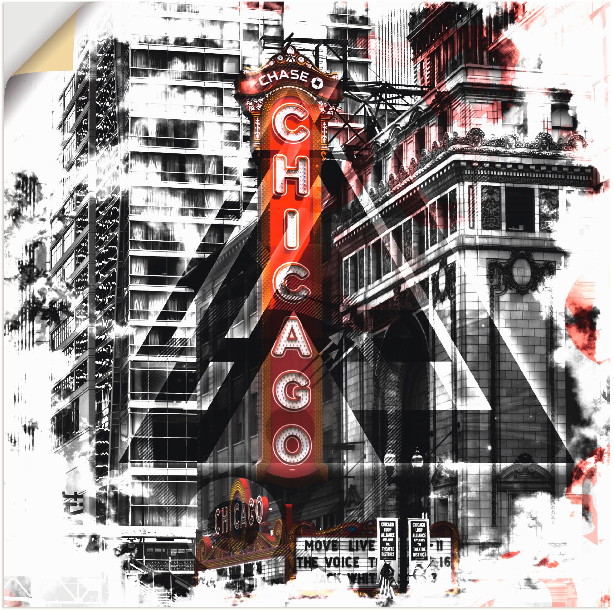 Artland Wandfolie "Chicago II", Amerika, (1 St.), selbstklebend