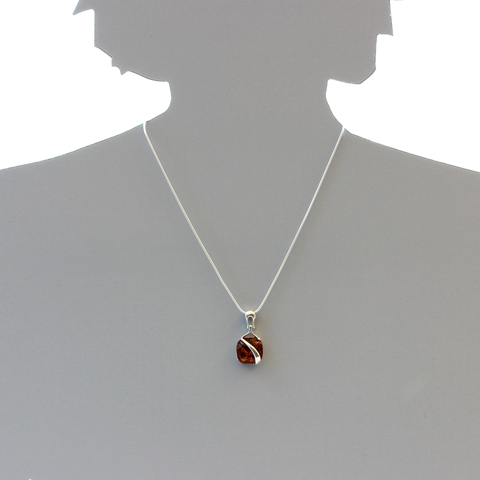 OSTSEE-SCHMUCK Kettenanhänger »- Eni - Silber 925/000 - Bernstein«