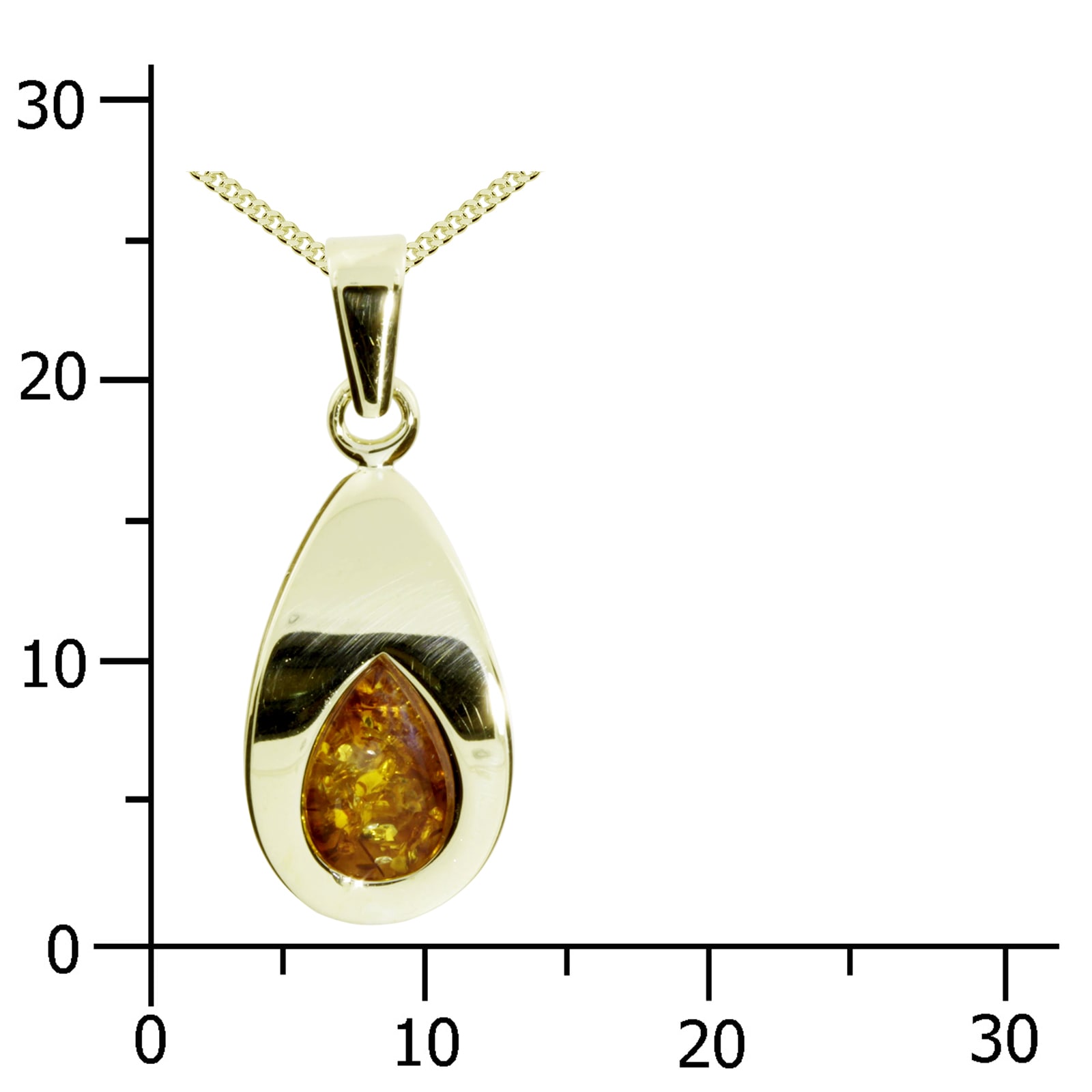 OSTSEE-SCHMUCK Kette und Anhänger Set »- Janika - Gold 333/000 - Bernstein«