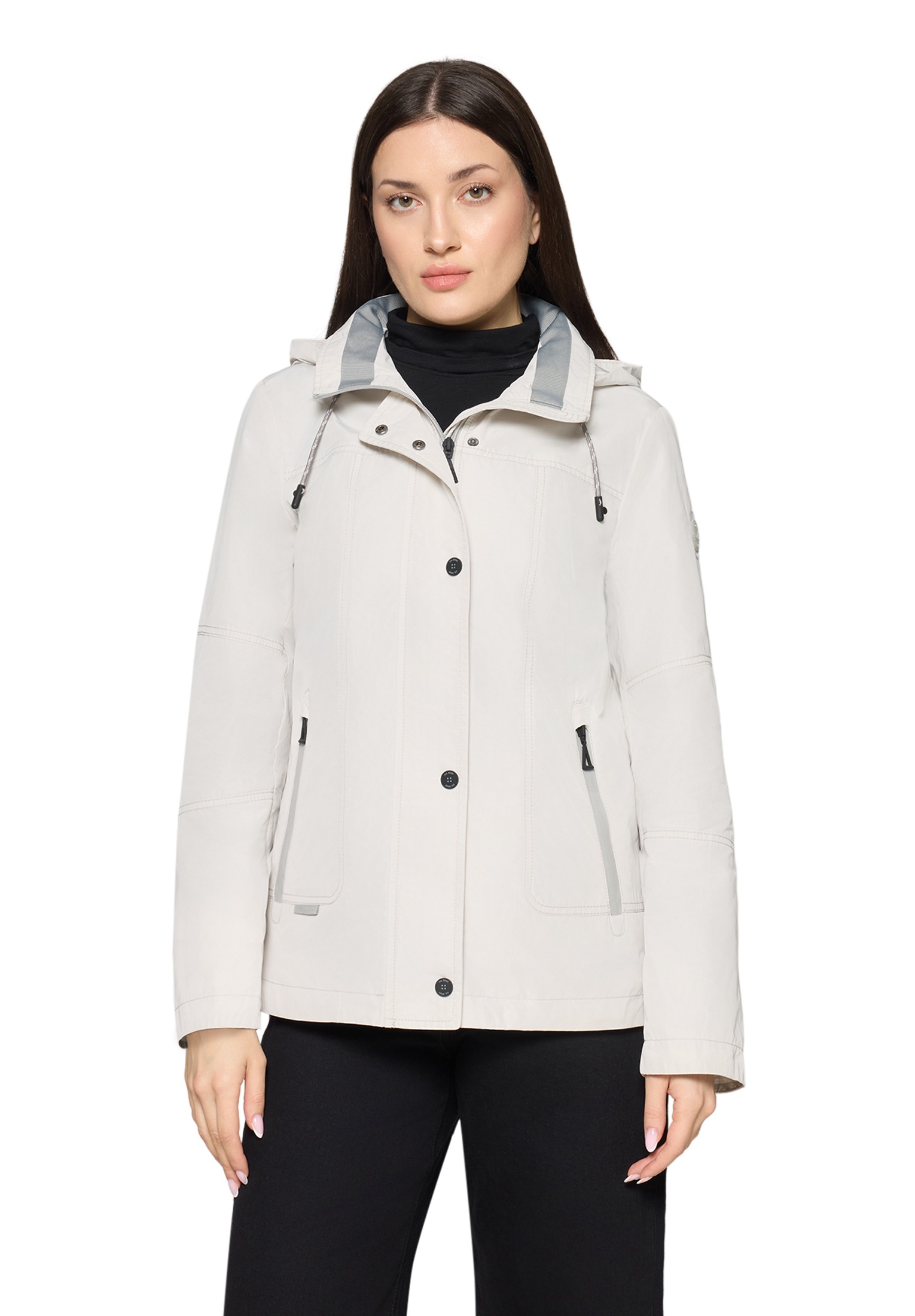 GIL BRET Damen Outdoorjackewind chime, Gr. 40, unifarben, Web, Obermaterial: 100% Polyester, Jacken, mit Kapuze