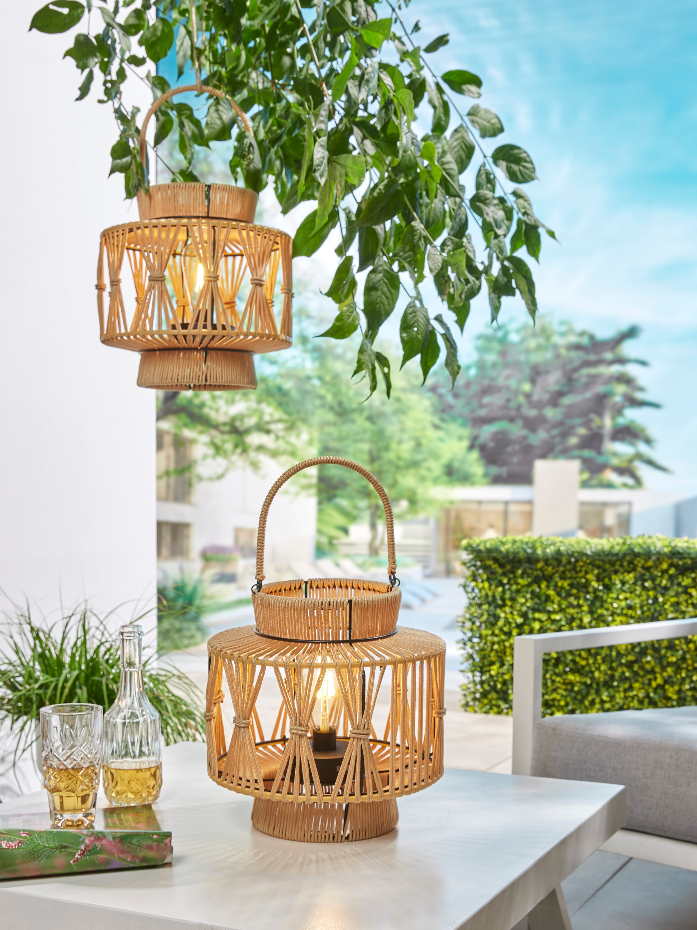 LUXFORM Gartenleuchte »Luxform USB Alhambra Large«, Leuchtmittel LED-Modul | LED fest integriert, LED-Gartenleuchte, Akkubetrieben, aufladbar über USB